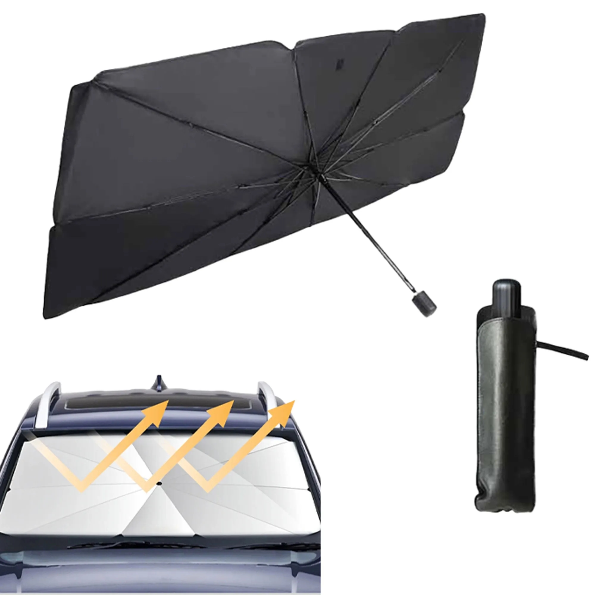 Foldable Windshield Sun Shade Umbrella MOQ 100PCS 3