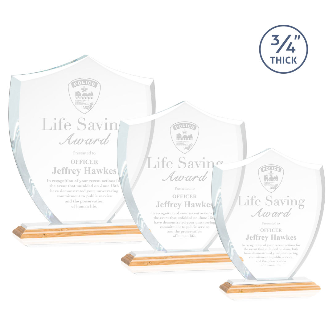 Scudo Shield Award - Bamboo/White 14