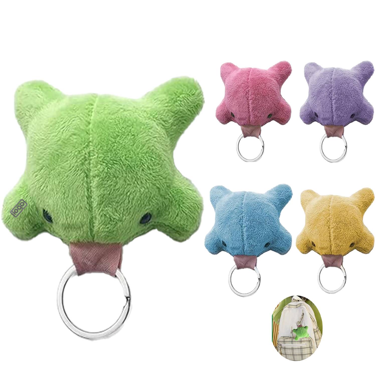 Cute Cartoon Frog Plush Toy Keychain Bag Charm Pendant 9
