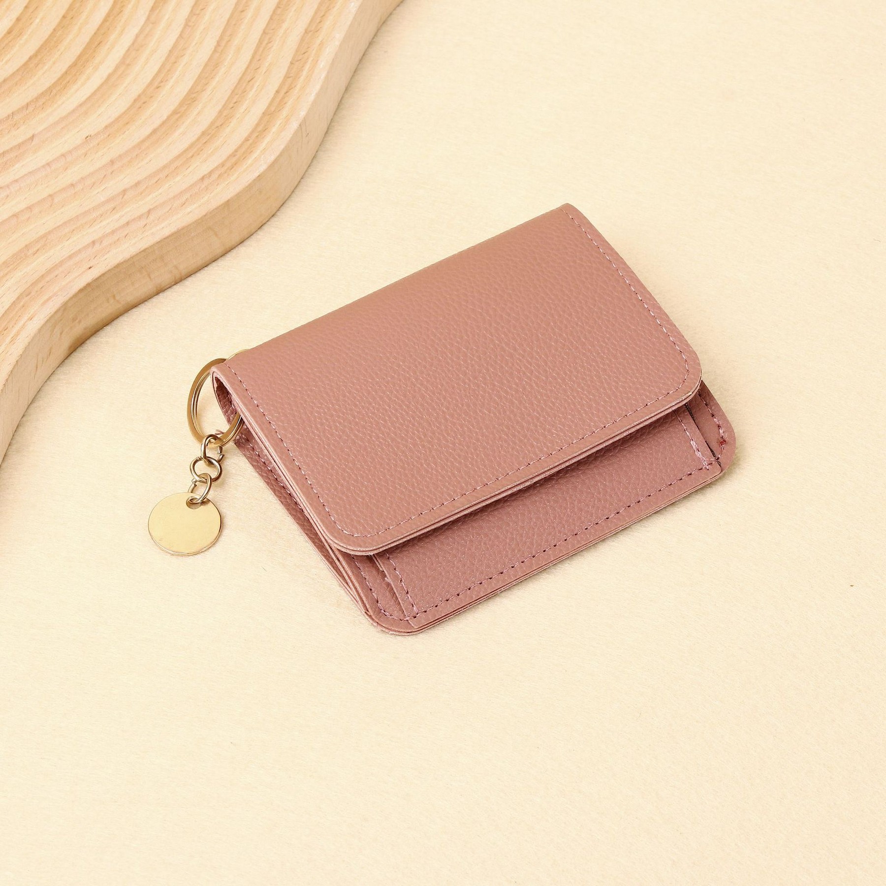 Solid Color Wallet Card Case Short Simple Fashion Coin Purse 8
