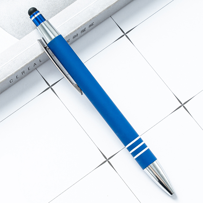Stylus Click Action Aluminum Ballpoint Pen 8