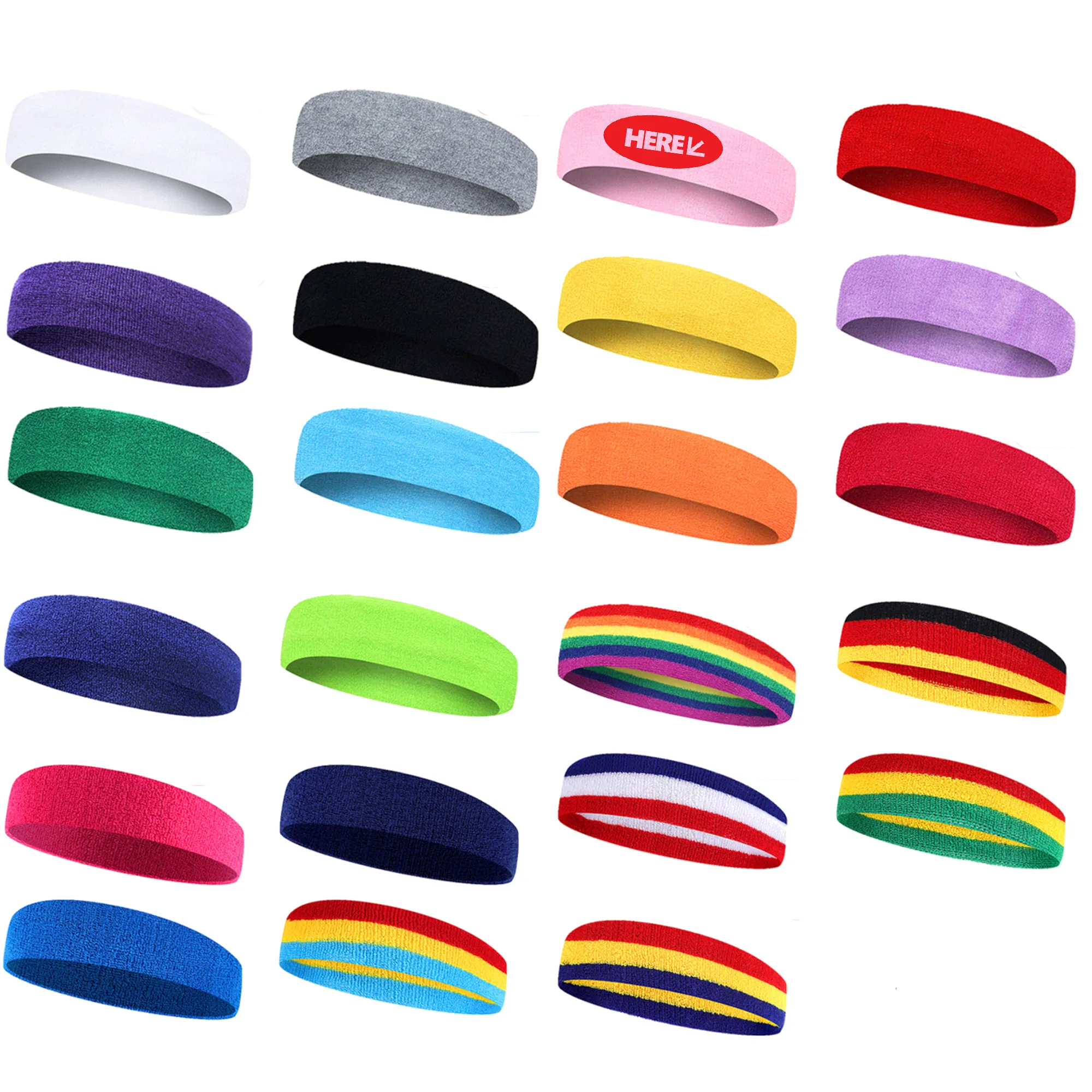 Sports Headbands Wicking Sweat Band Elastic Customize 4