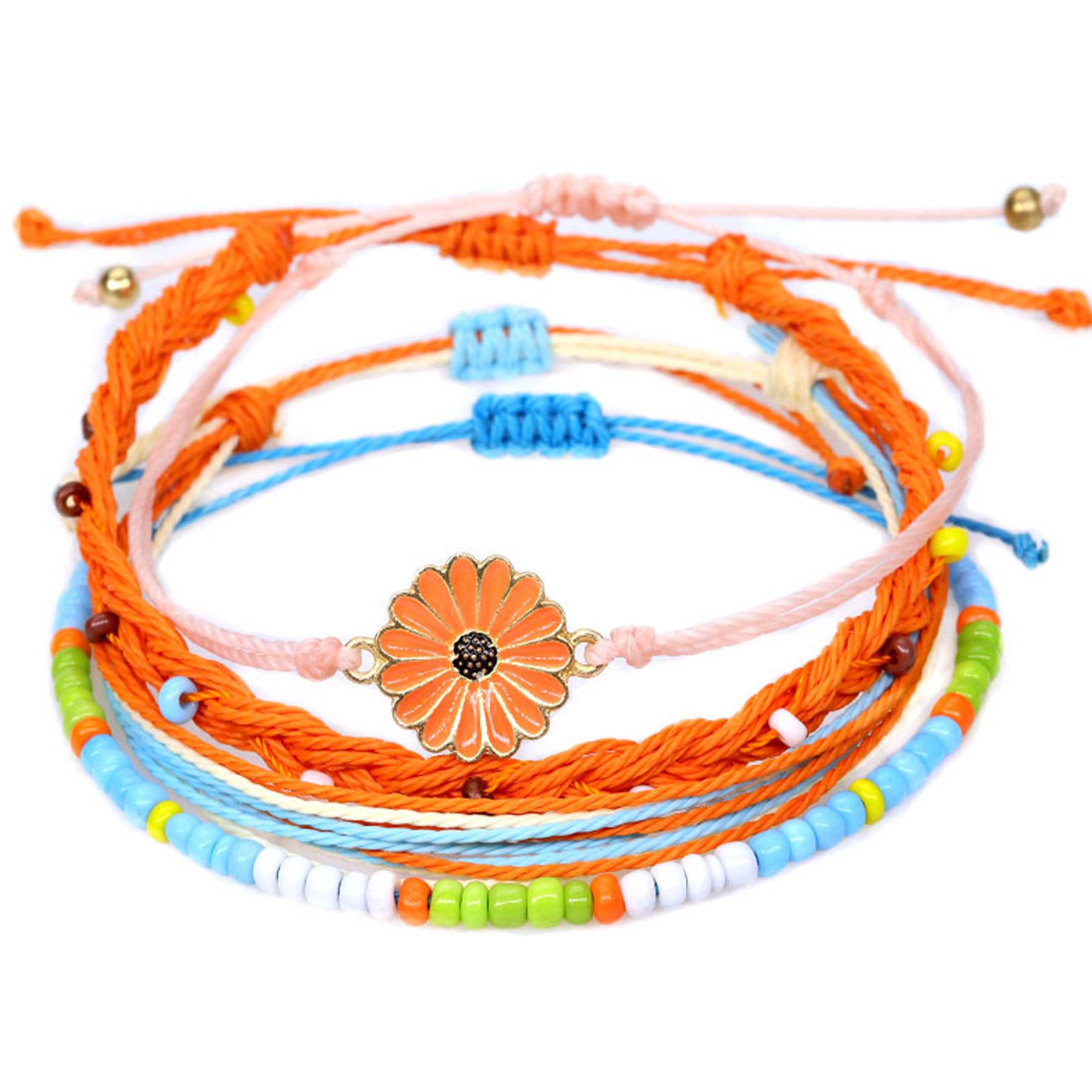 Nickel Chrysanthemum hand-beaded bracelet 10