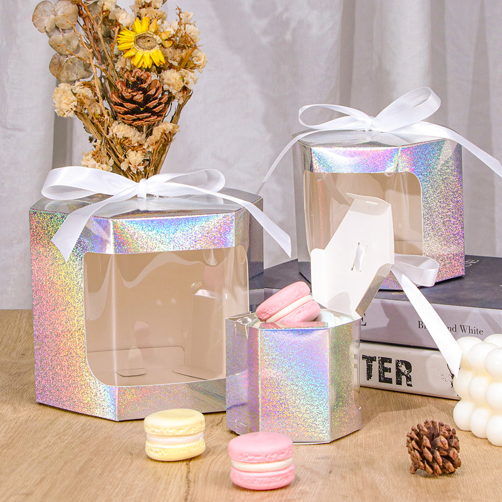 Cowhide Laser Window Paper Box Cake Candy Baking Gift Box 8