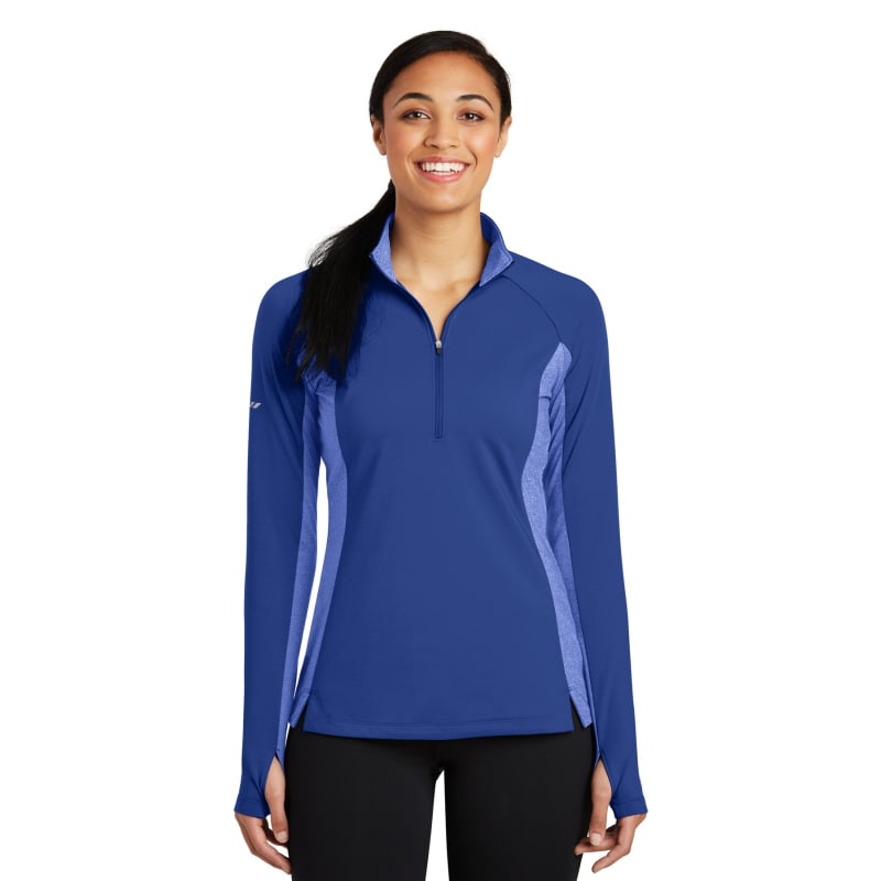 Sport-Tek Women's Sport-Wick Stretch Contrast 1/4-Zip Pullover. 9