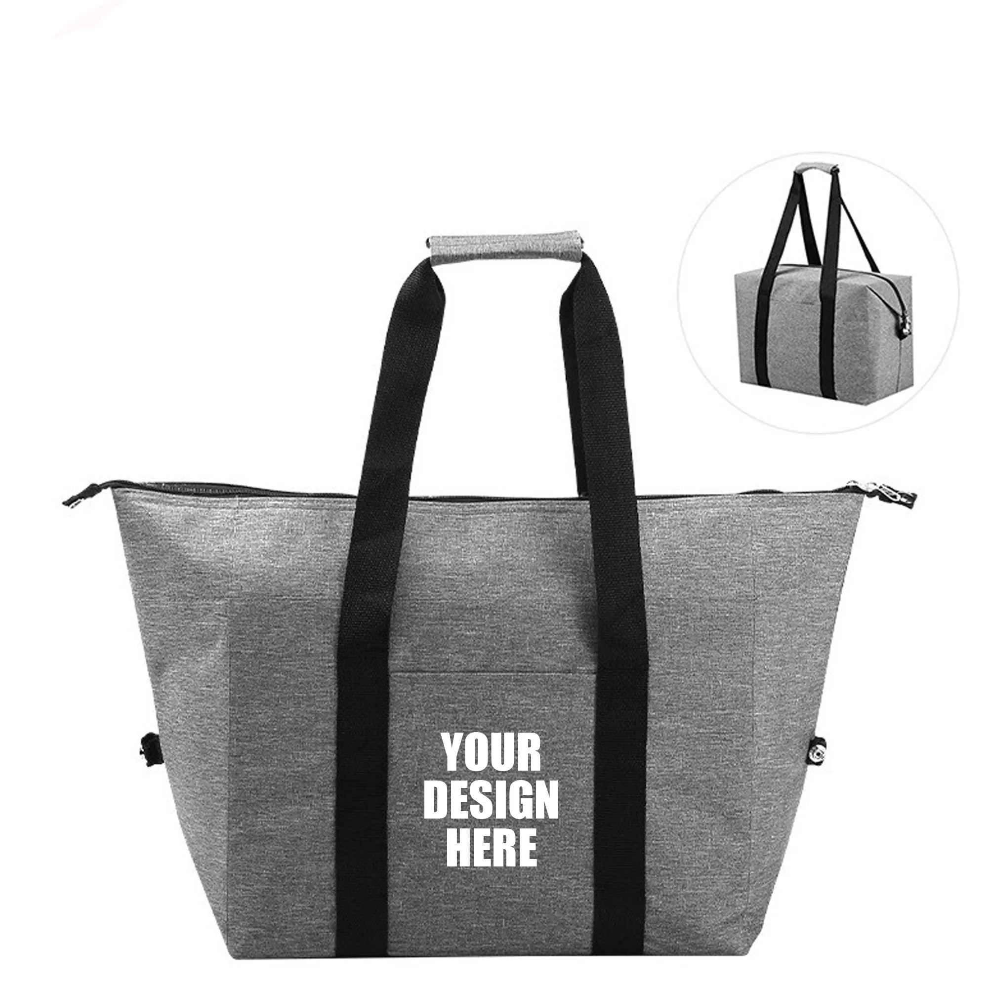 3 Layer PEVA Foldable Cooler Tote Bag 2