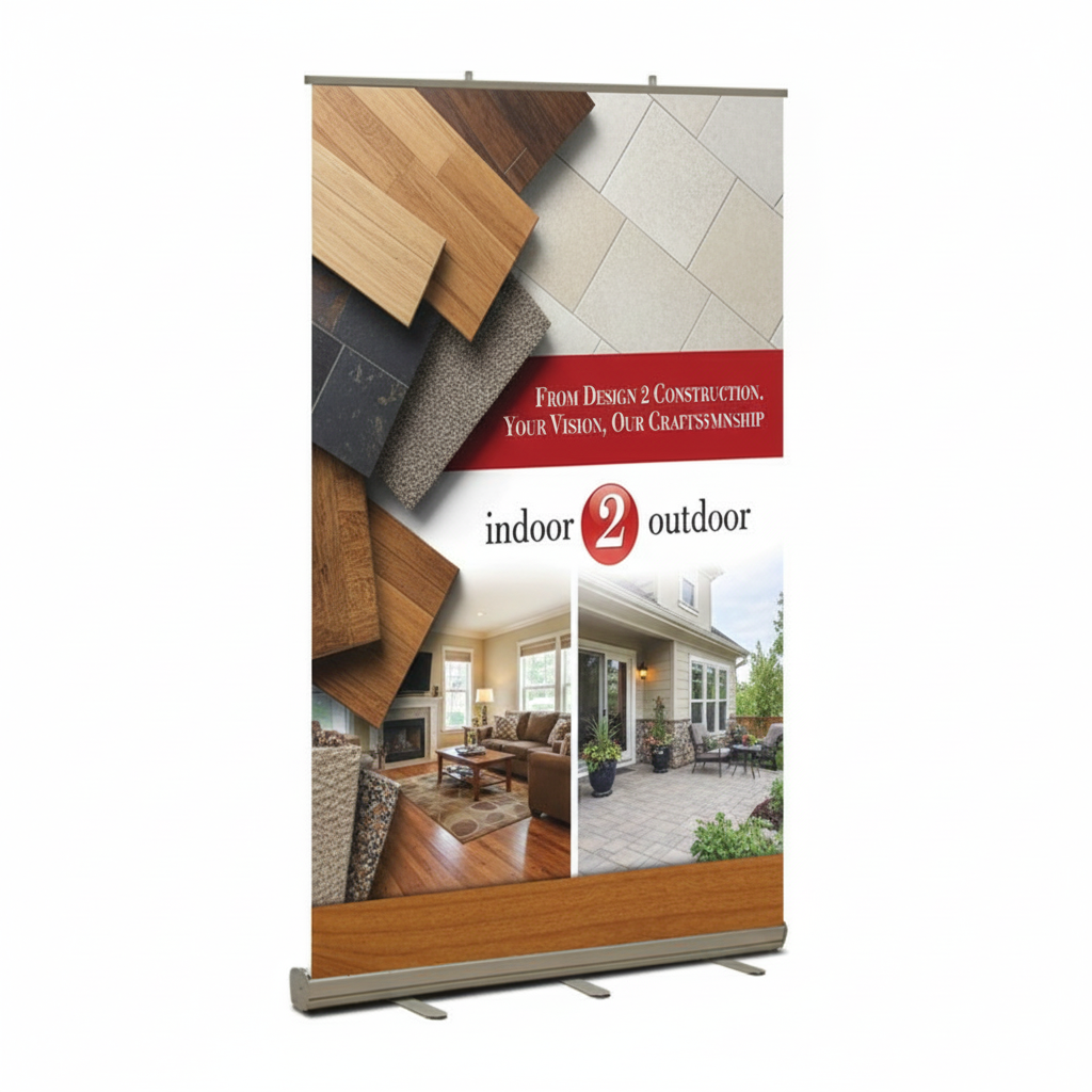 Standard Retractable Banner Stand Kit, Vinyl, 48" x 80" 4