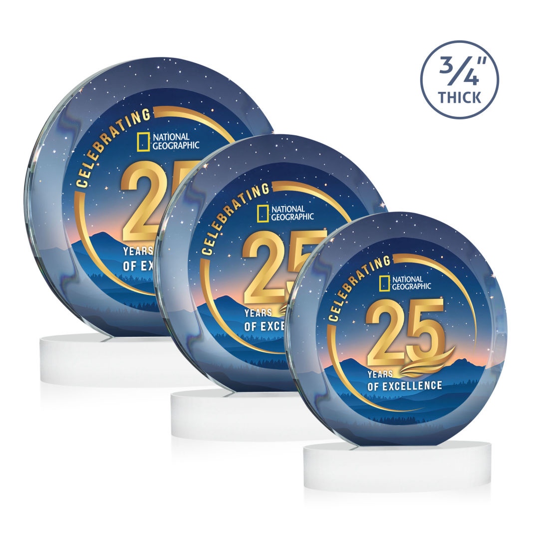 Gibralter Vividprint™ Award on Alberton Base - White