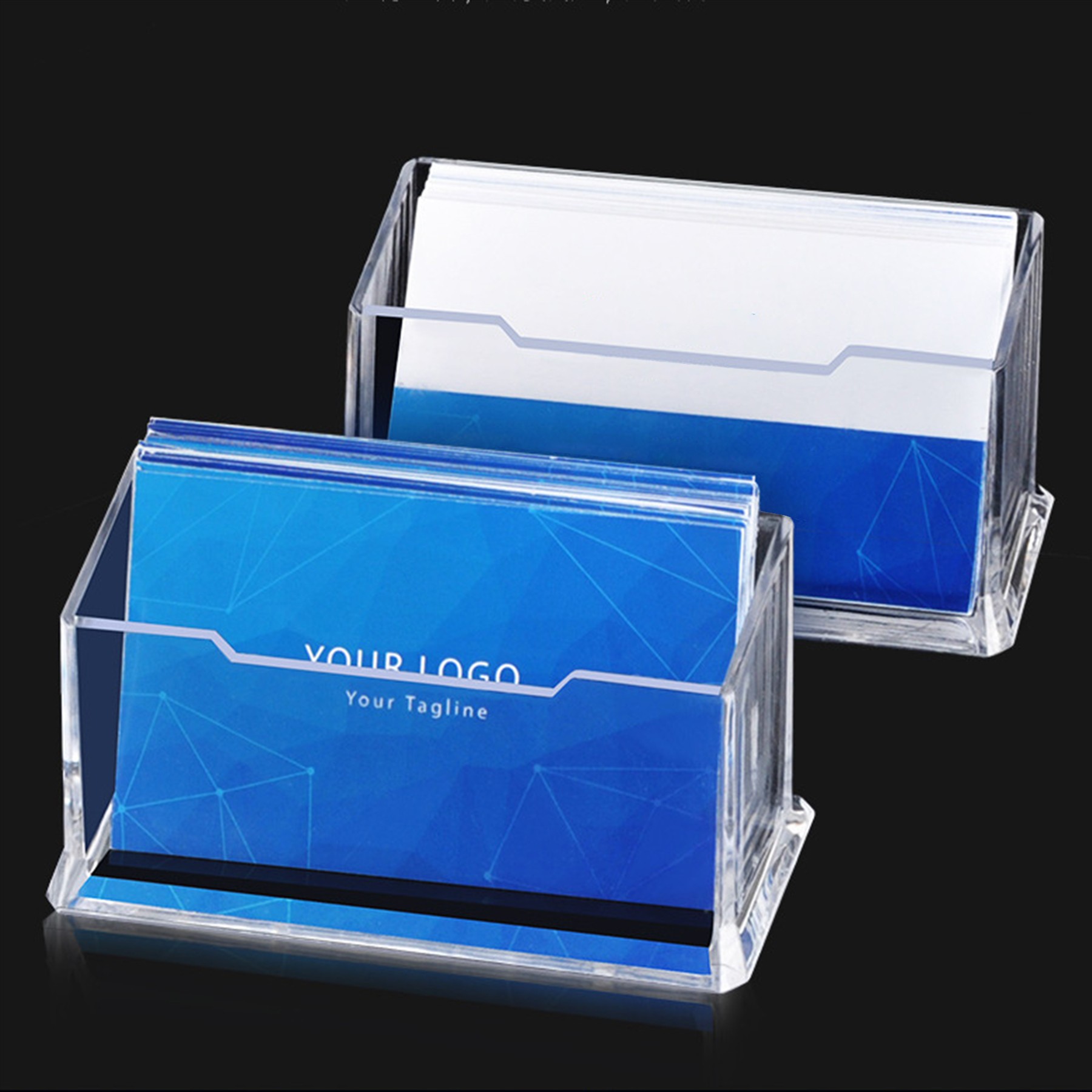 Transparent Single -Layer Plastic Business Card Holder 3