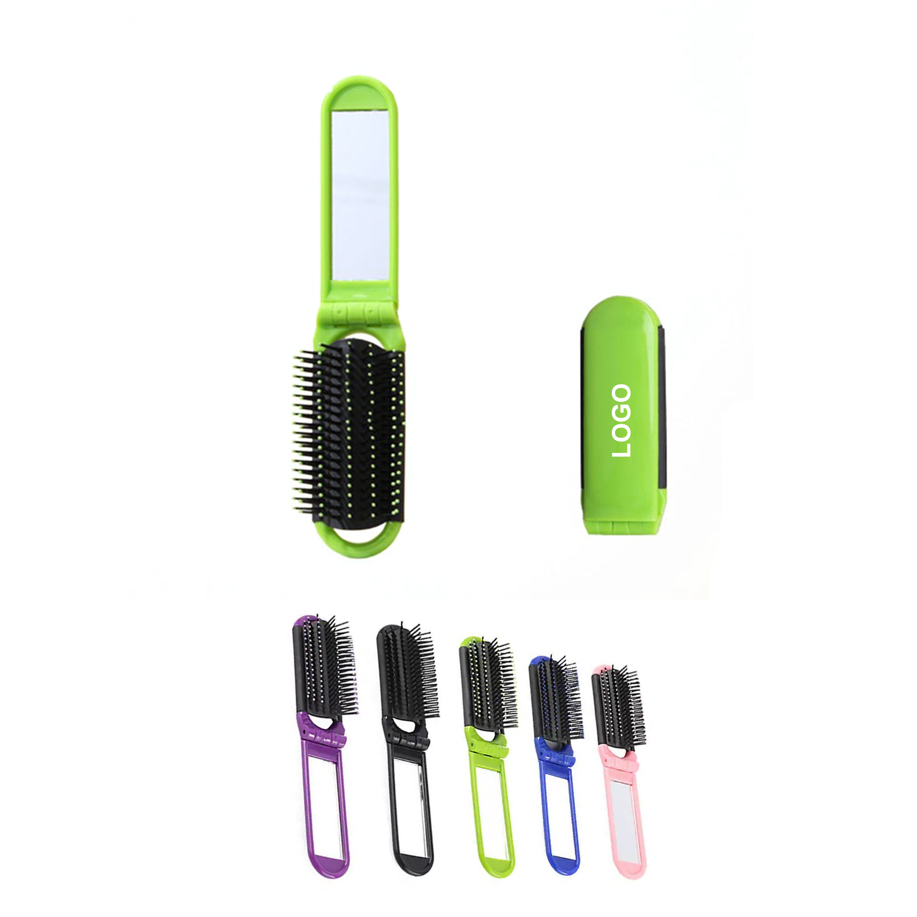 Folding Airbag Massage Mirror Comb 1