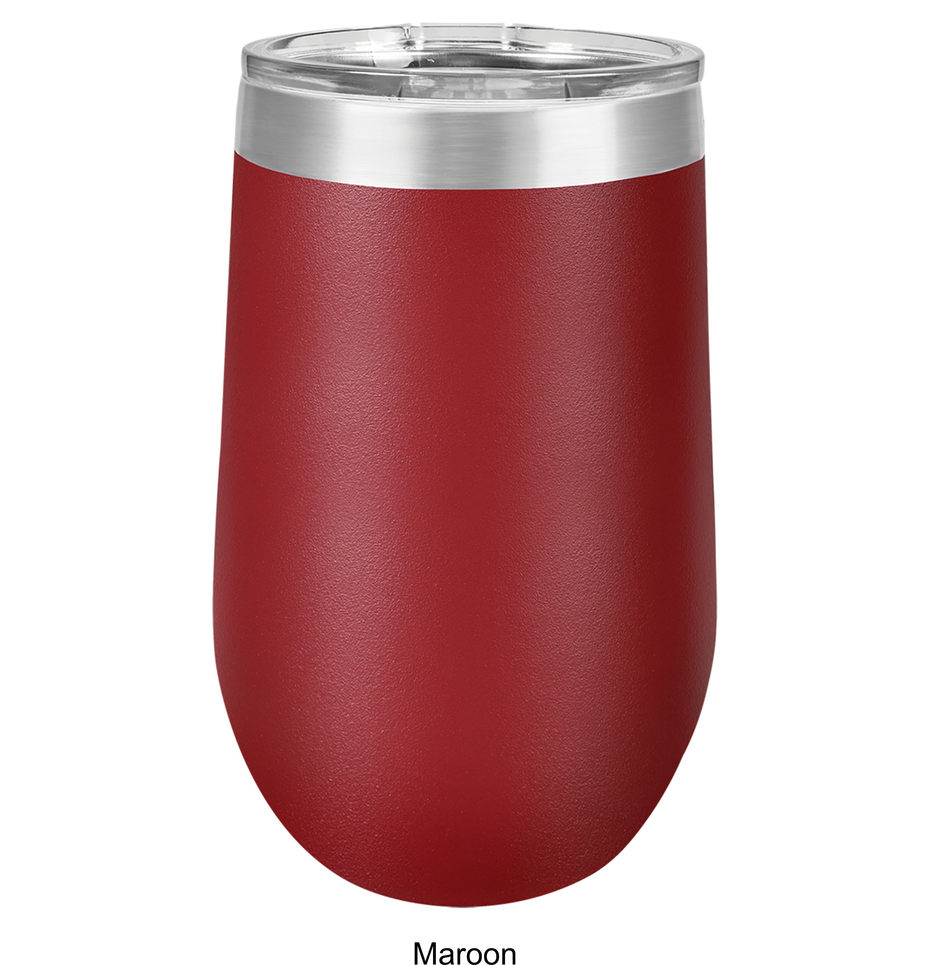 16 Oz. Polar Camel Stemless Wine Glass w/Lid Stainless Steel 6