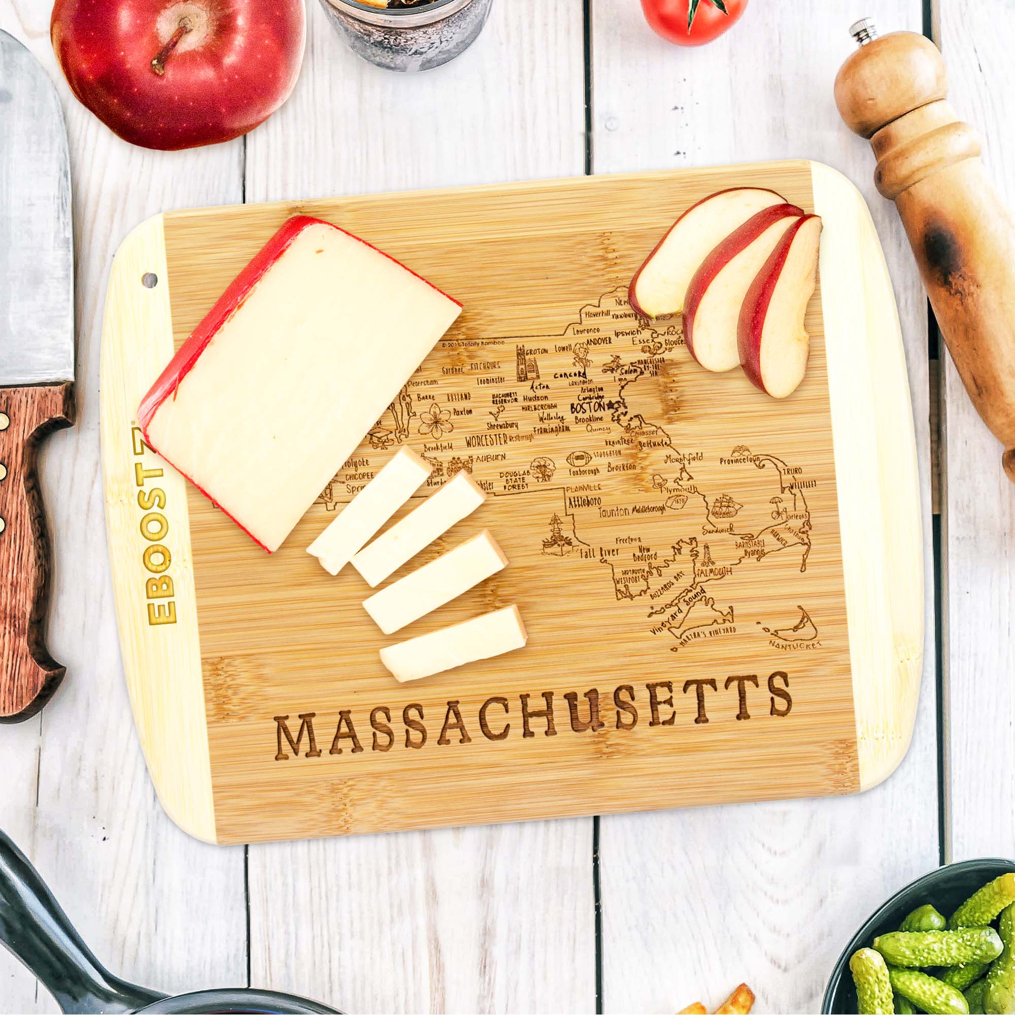 A Slice of Life Massachusetts Serving & Cutting Board 5