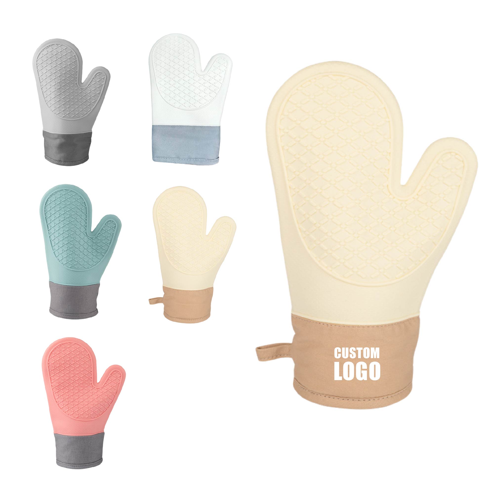 MOQ 10 pcs Silicone Cooking Mitts 1pc 2