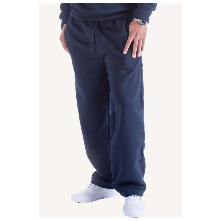 Men's Fleece Open Leg Sweatpants - Size XL Navy 2