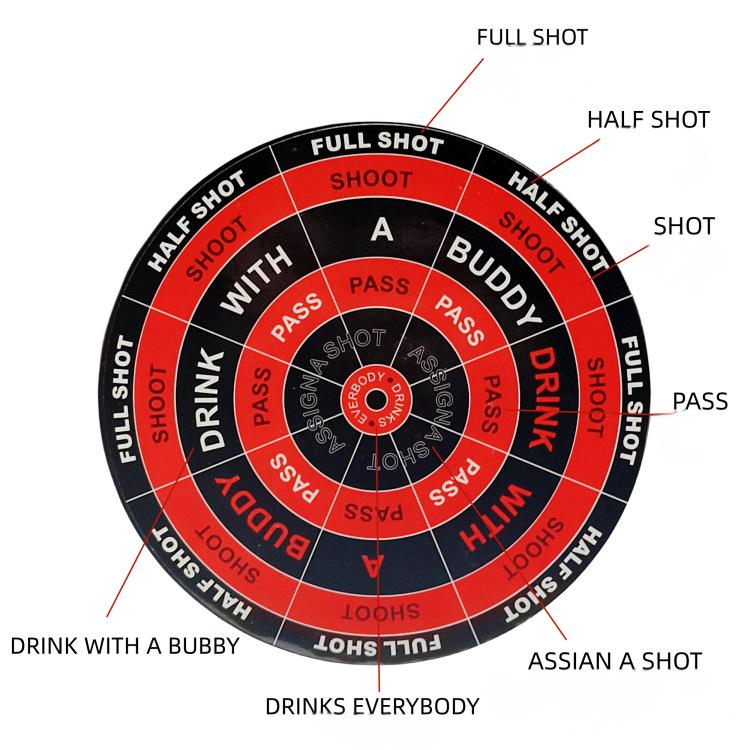 Dartboard Drinking Game Set 6