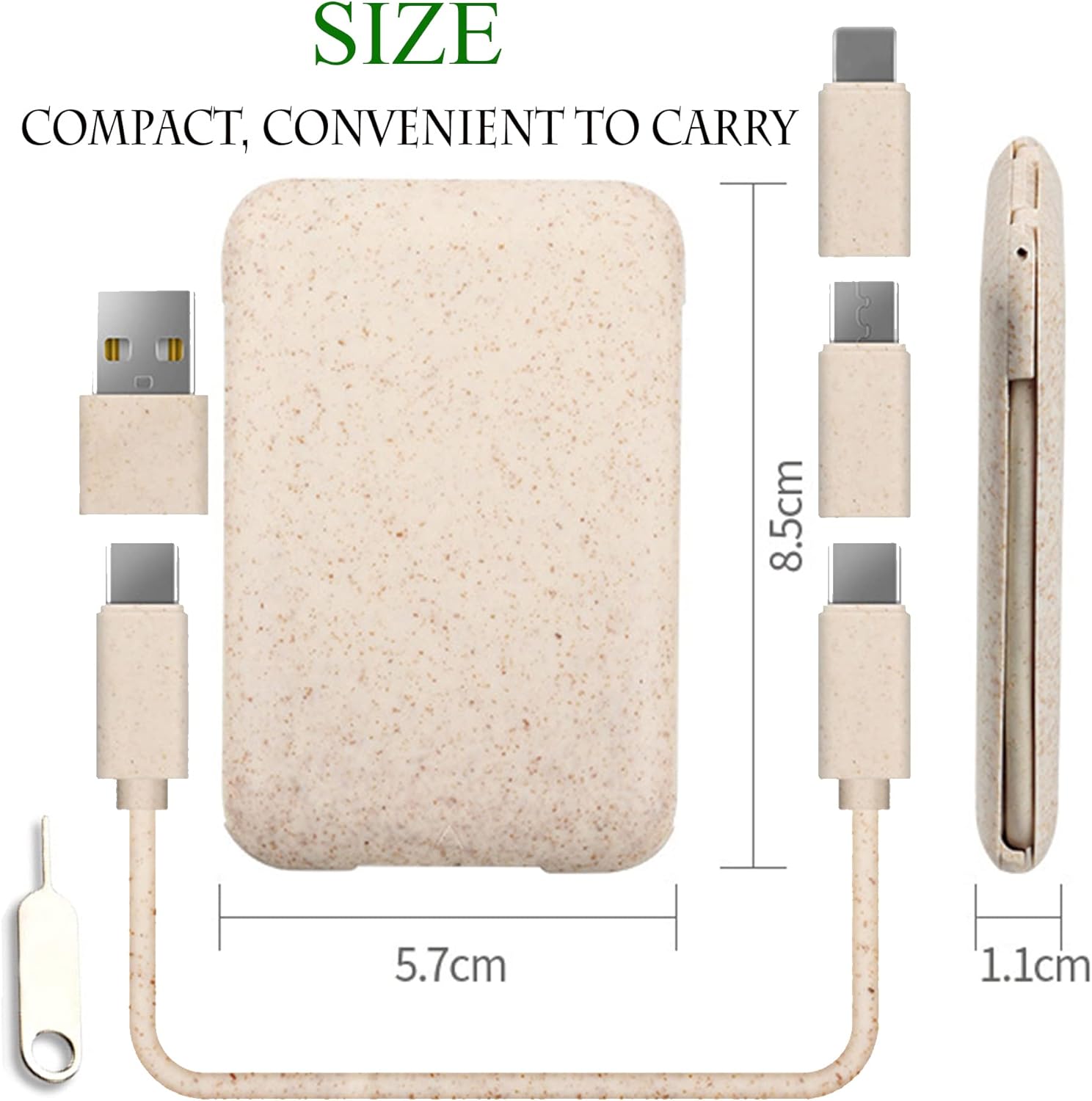 Wheat Straw USB Adapter Kit 1