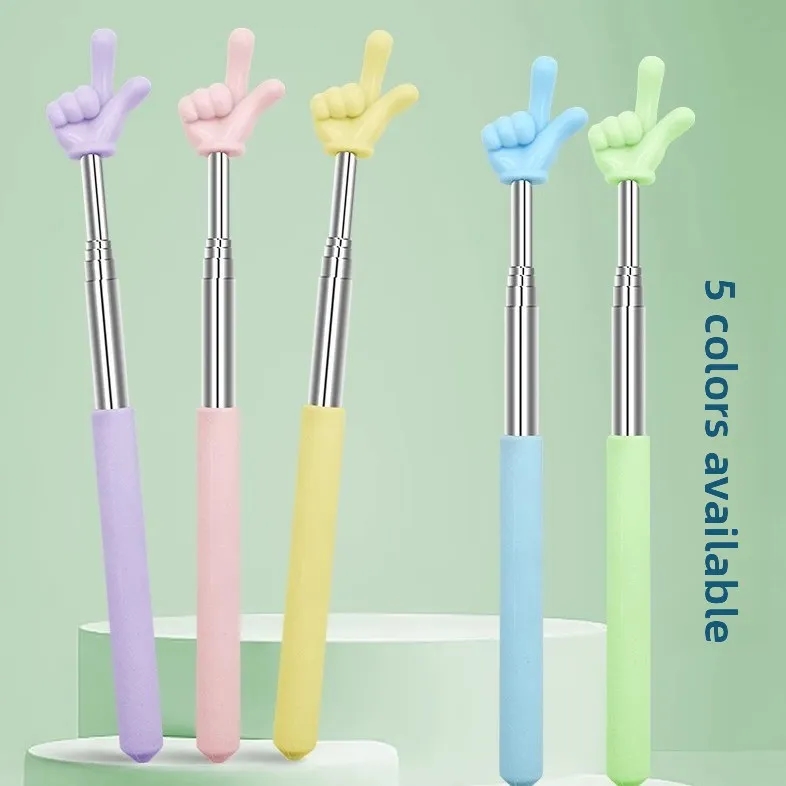 Retractable Teacher Pointer Custom Logo Durable Stainless Steel Smooth Stretching Classroom Tool 3