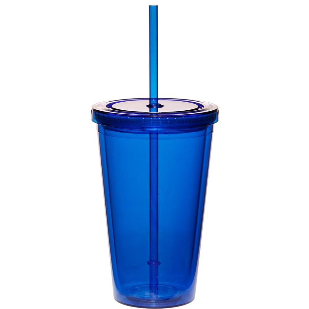 16 oz Double Wall Acrylic Tumbler with Straw 3