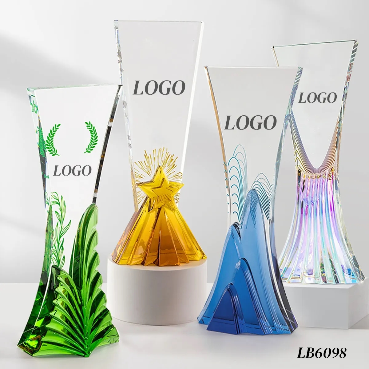 Colorful Crystal Recognition Awards Trophy Plaque 8