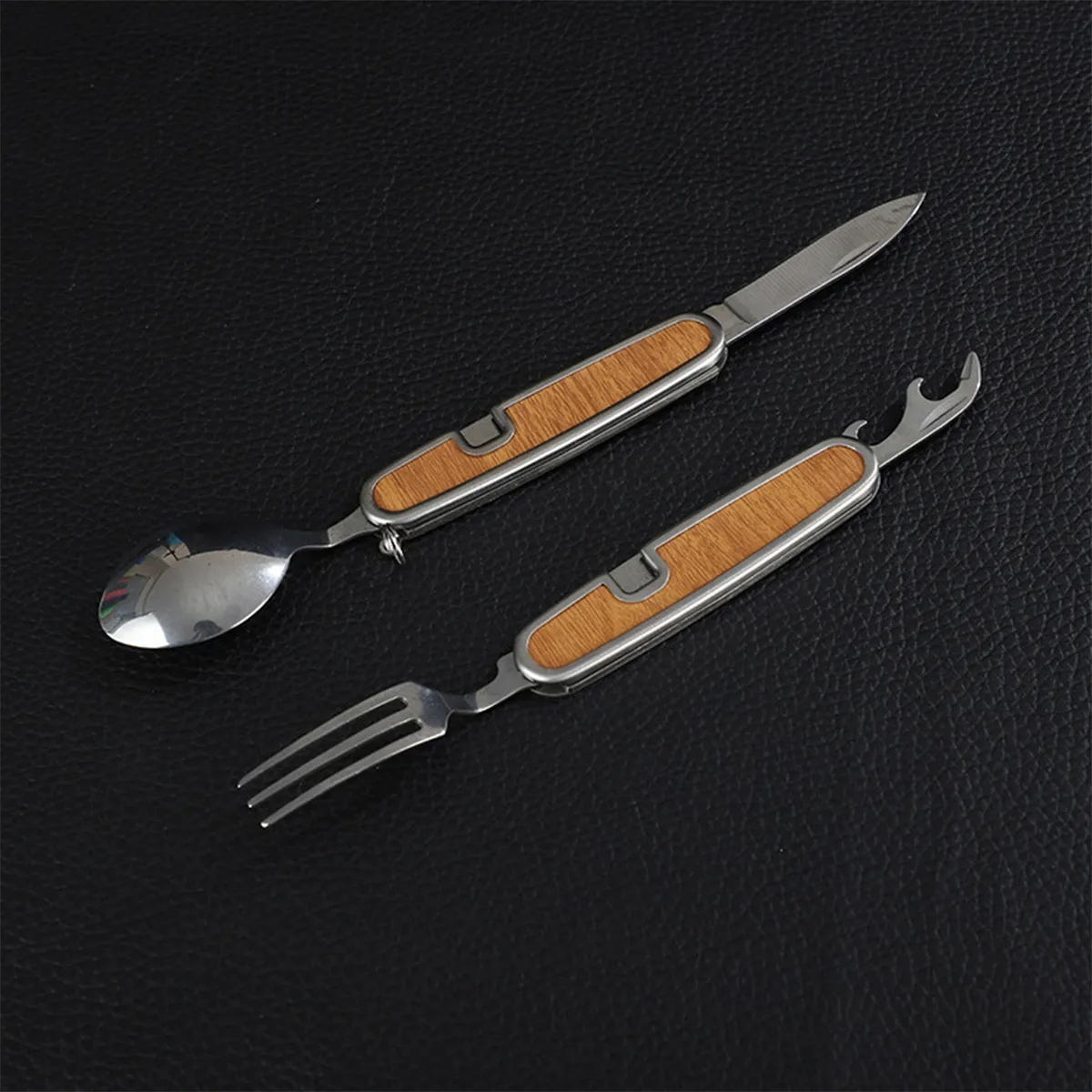 Portable Stainless Steel Flask Knife And Fork Gift Box, custom water bottle with logo imprint 3