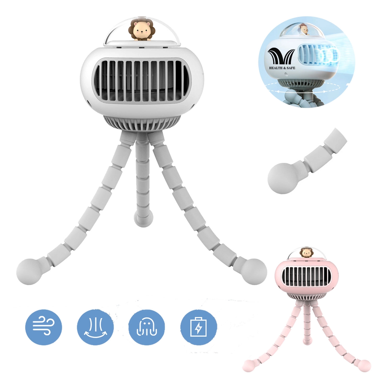 Octopus Leafless Stroller Fan 4