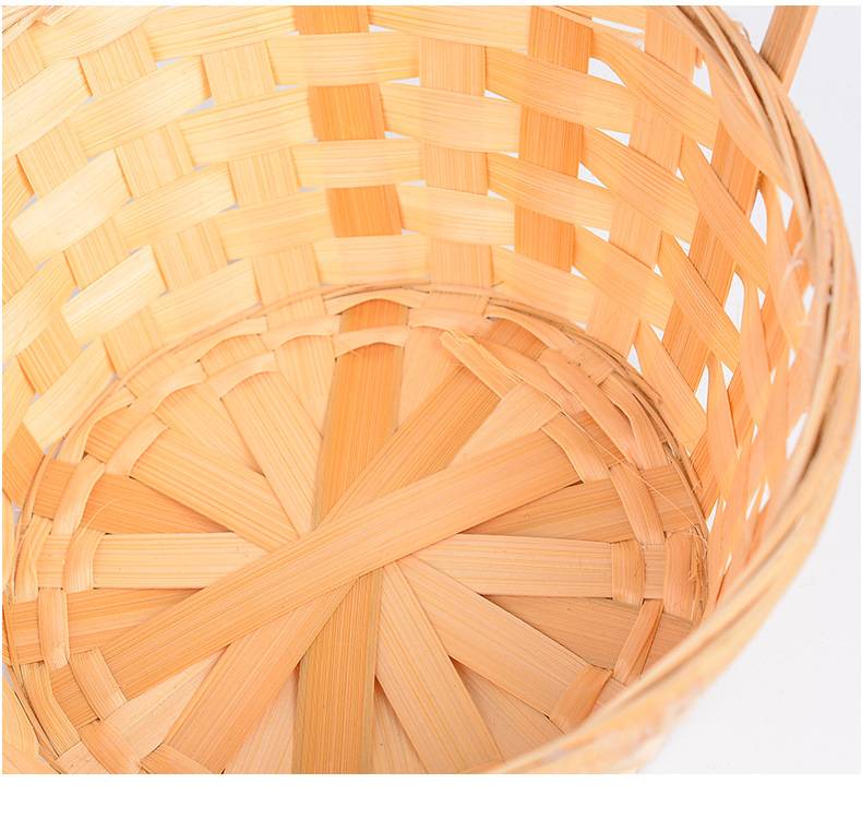 Bamboo Flower Basket w/ Handle 4