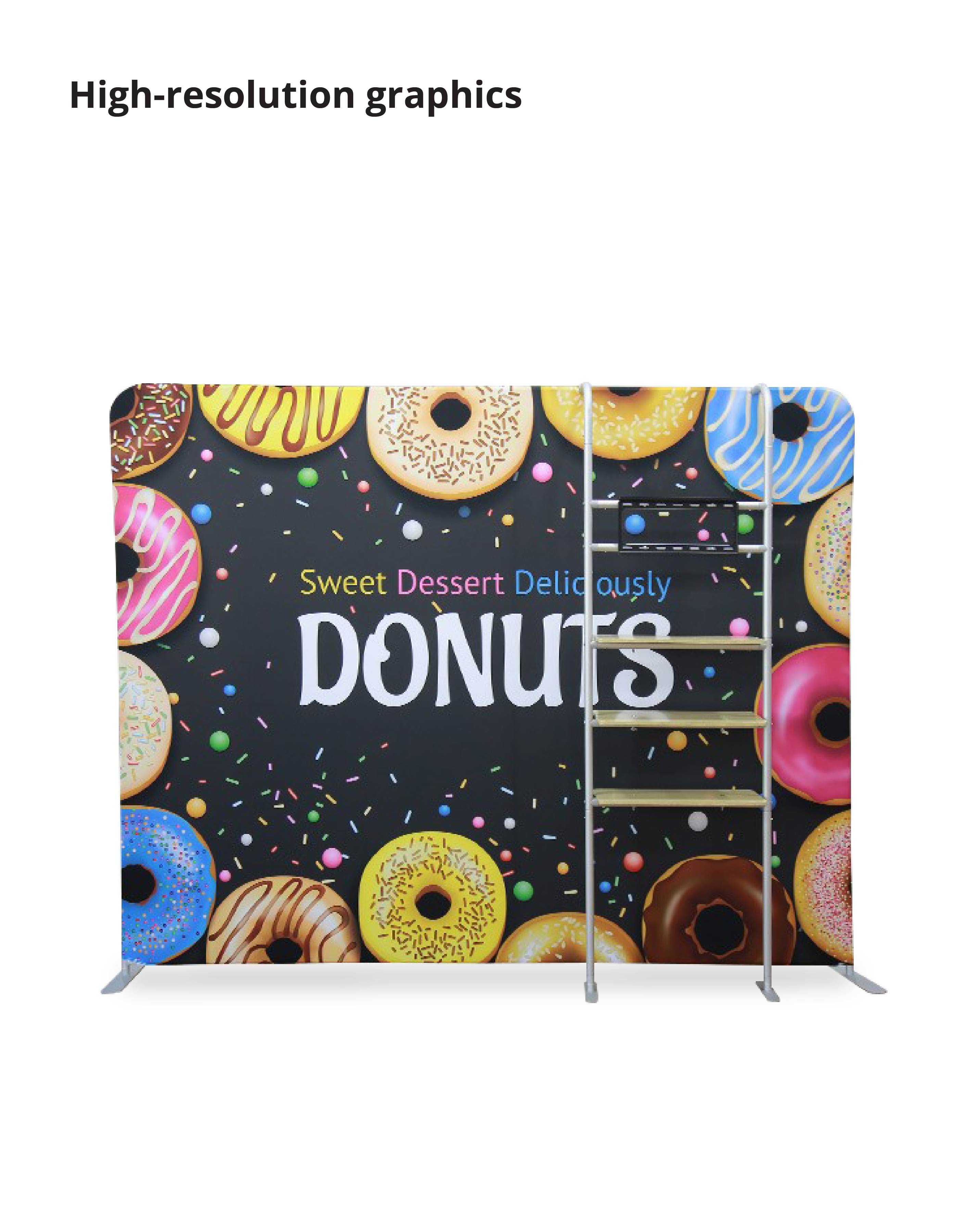 Straight Backdrop with Shelves 2