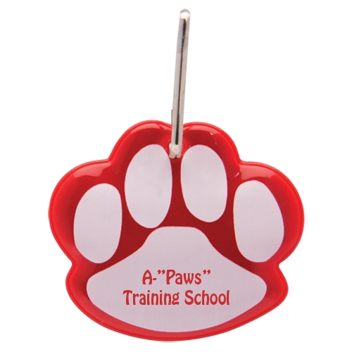 Paw Shaped Reflective Collar Tag 2