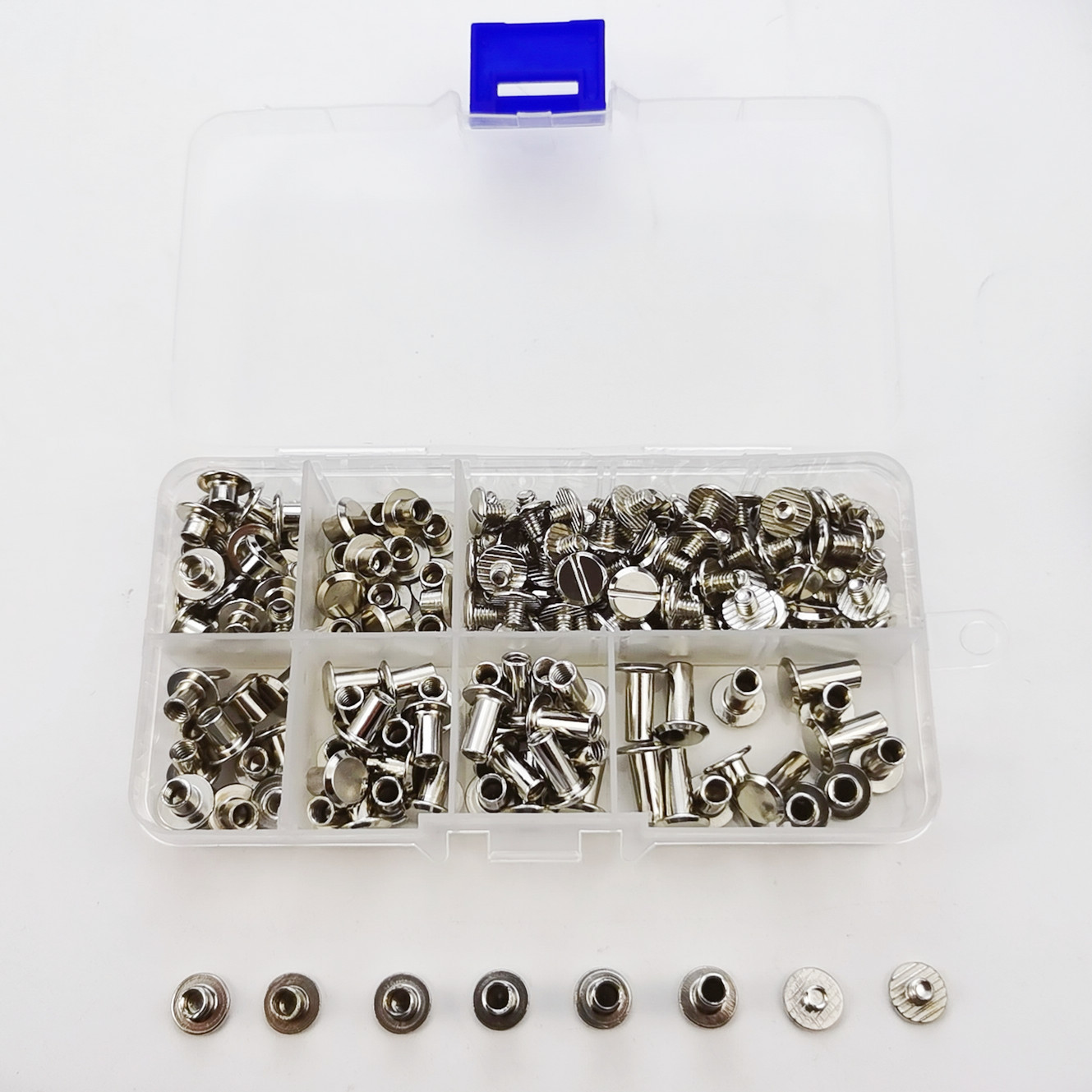 90 Sets Metal Round Rivets Kit 2