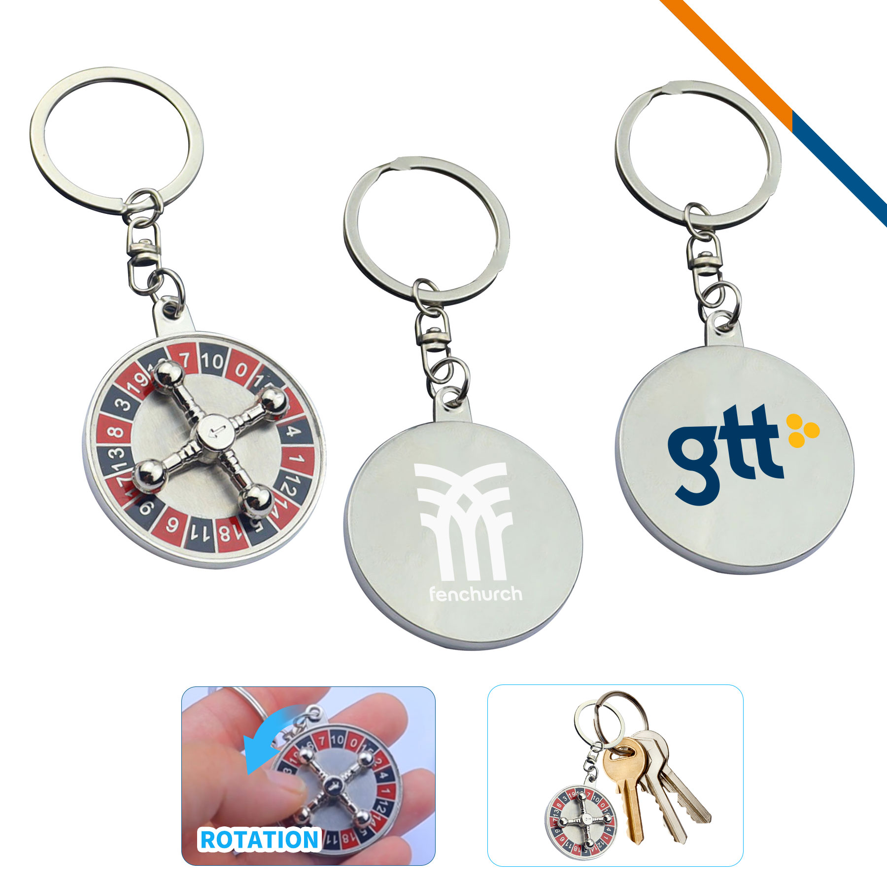 Turnex Roulette Spinner Keychain 2