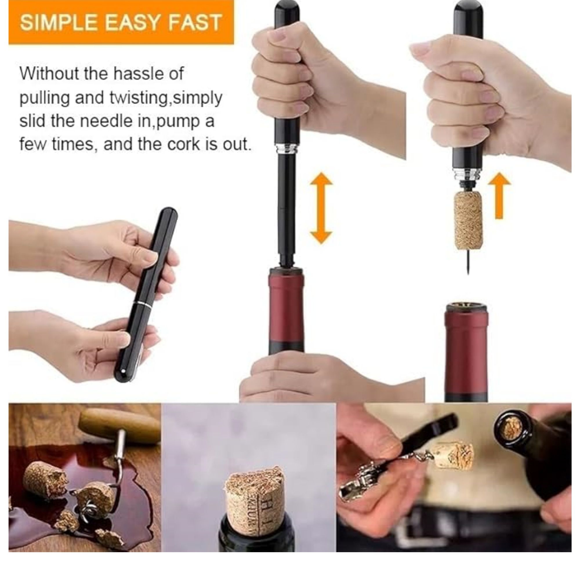 Air Pressure Pump Wine Bottle Opener 4