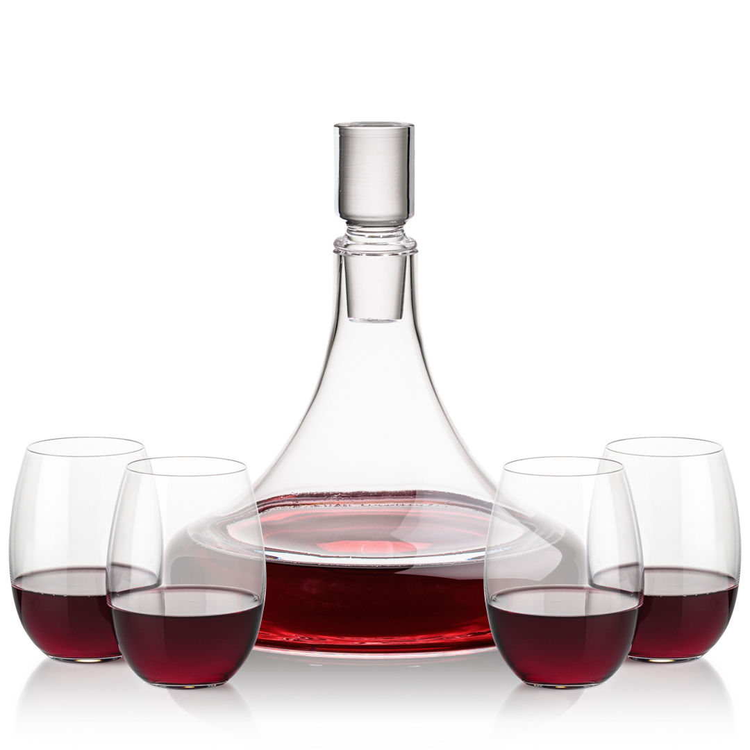 Ashby Decanter & Carlita Stemless Wine 1