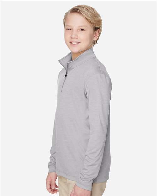 Youth Zone Sonic Heather Performance Quarter-Zip Pullover - TT31HY 46