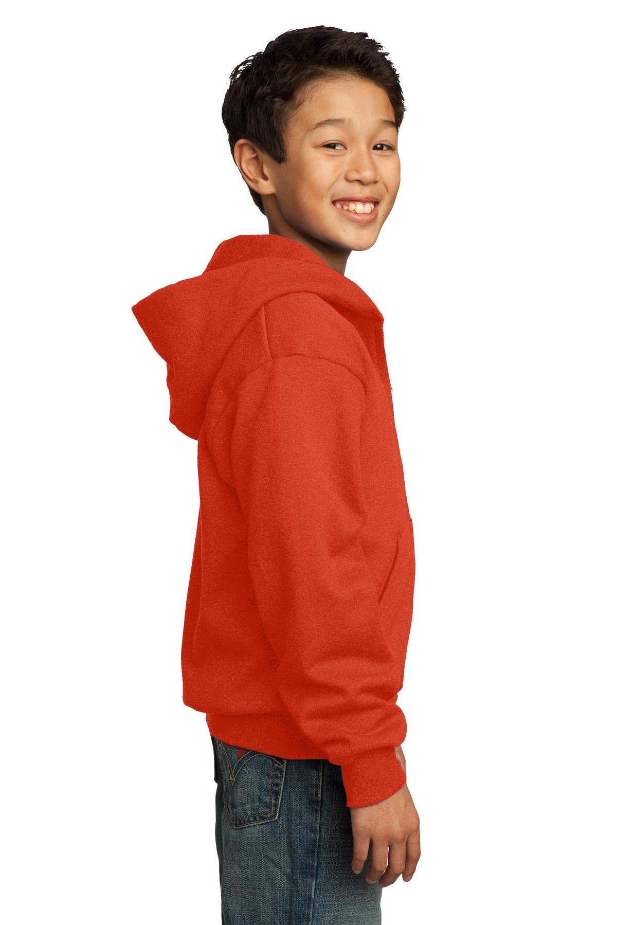 Port & Company® Youth Core Fleece Full-Zip Hooded Sweatshirt 95