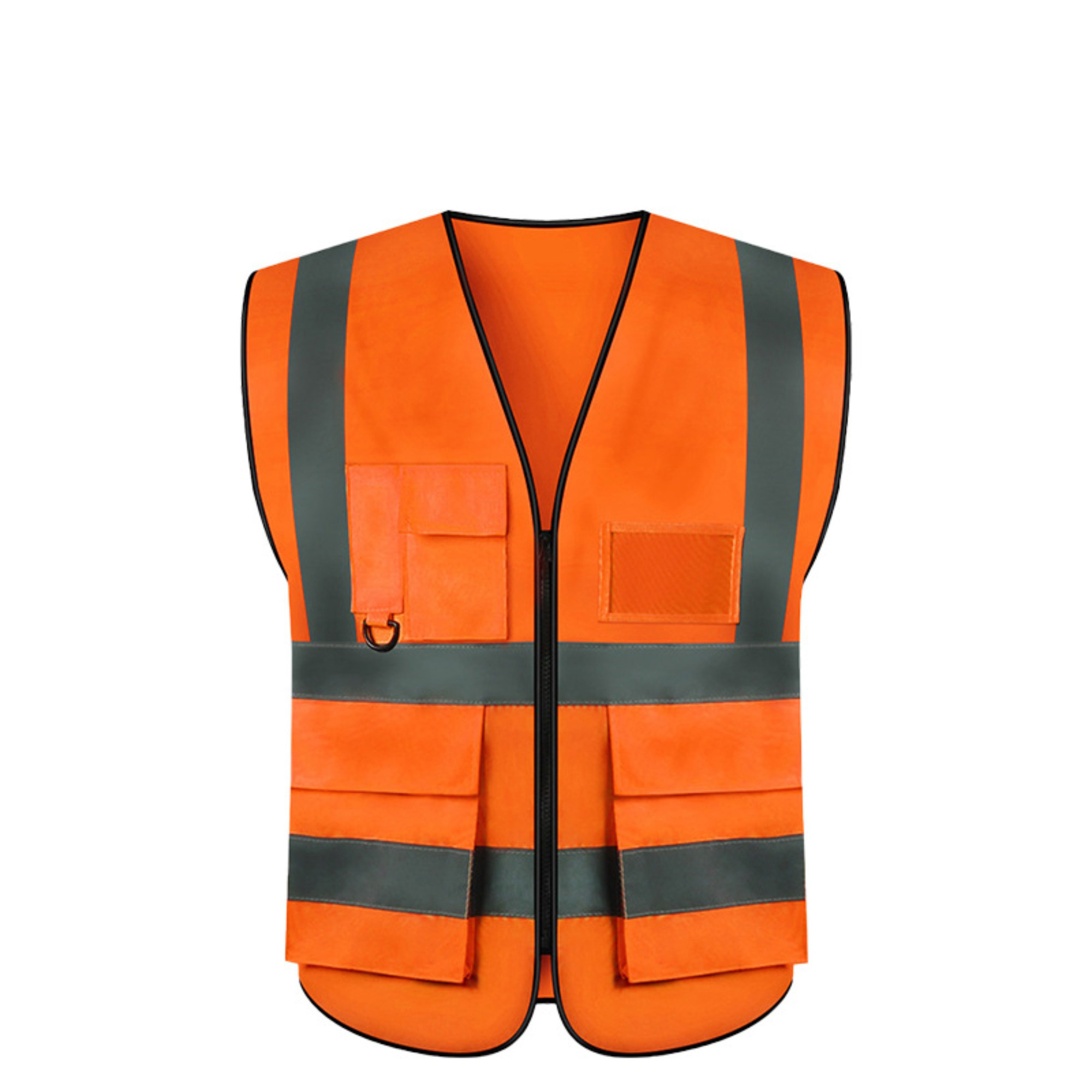 Zippered Utility Vest With Reflective Panels 6