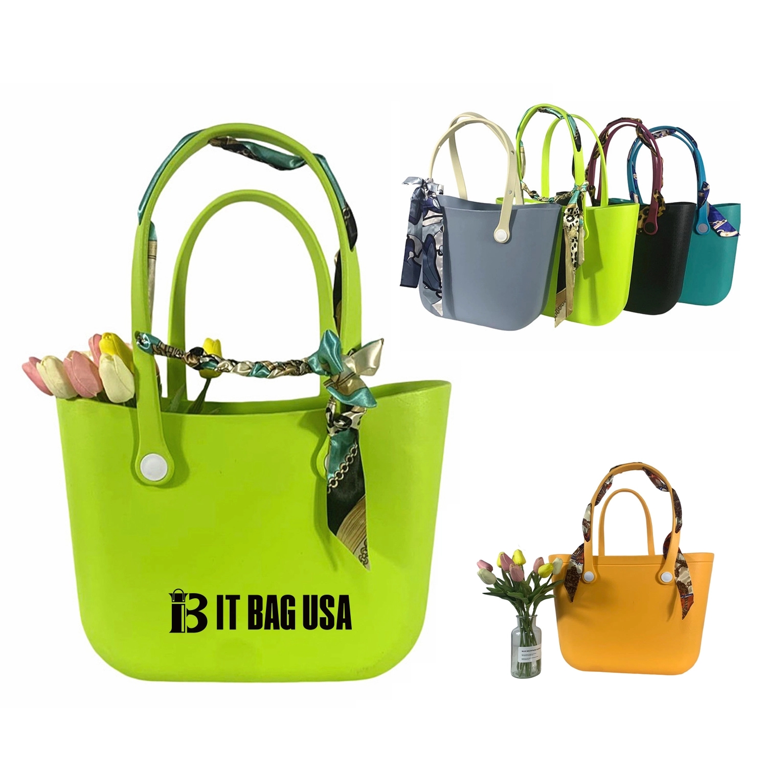 Large Rubber Beach Tote Bag 2