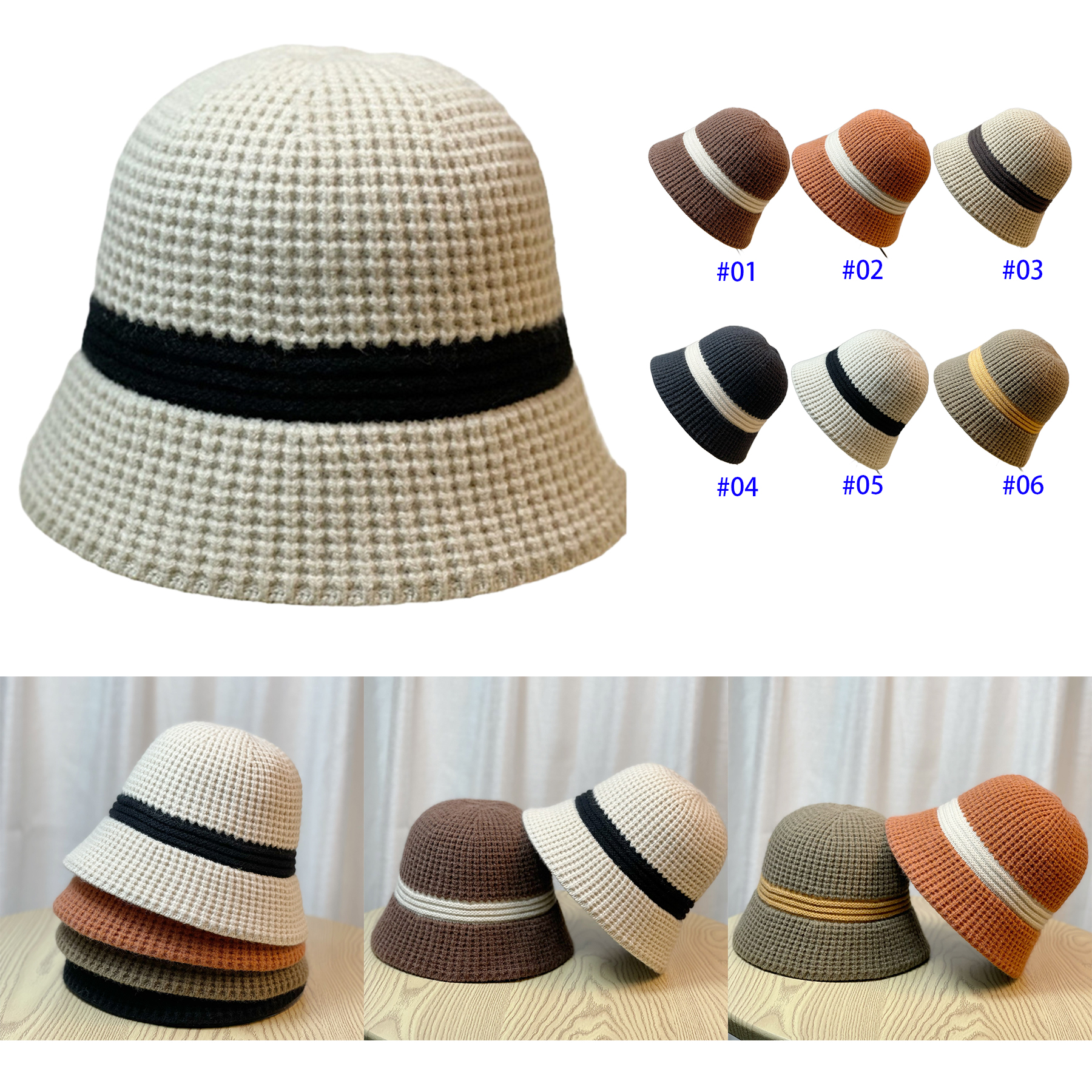 Womens New Knitted Versatile Fisherman Hat 2