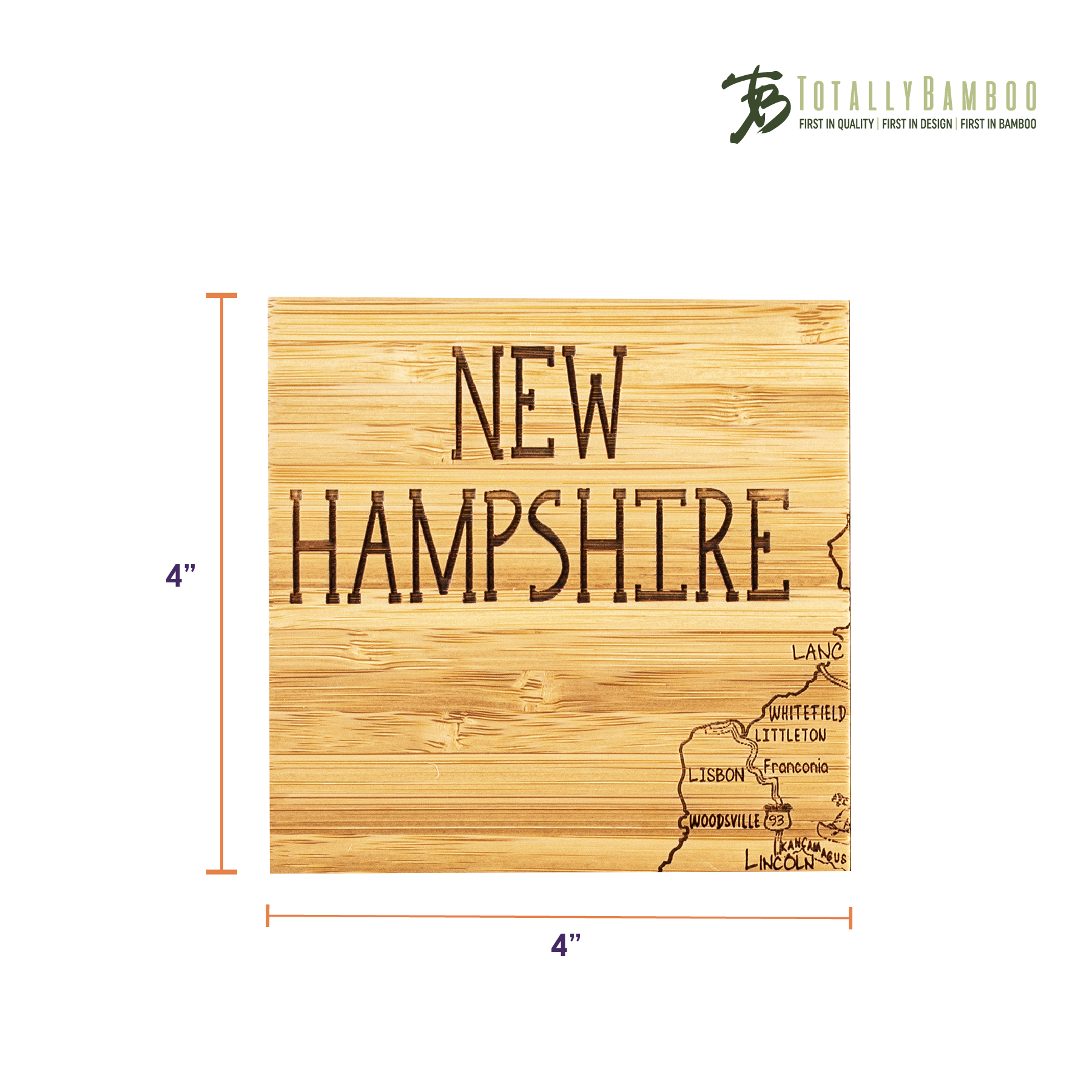 New Hampshire Puzzle Coaster Set 8