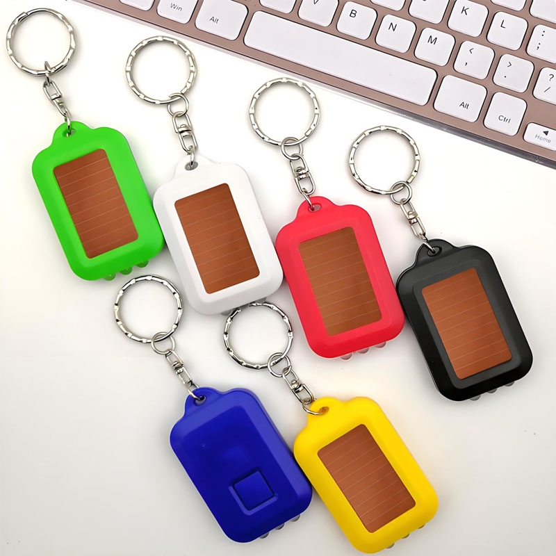 Emergency 3 LED Torch Solar Flashlight Keychain 2