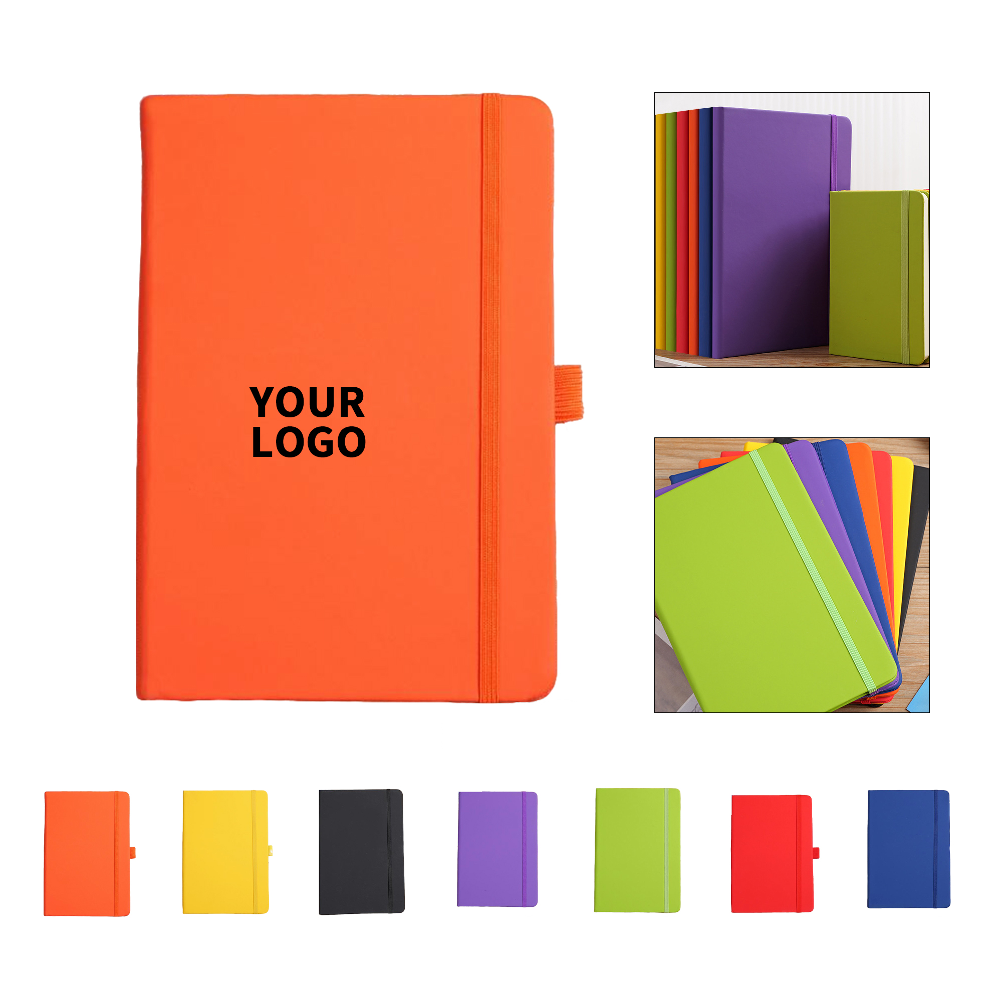 A5 Pu Leather Strap Notebook 200 Page 8.3" By 5.8" 7