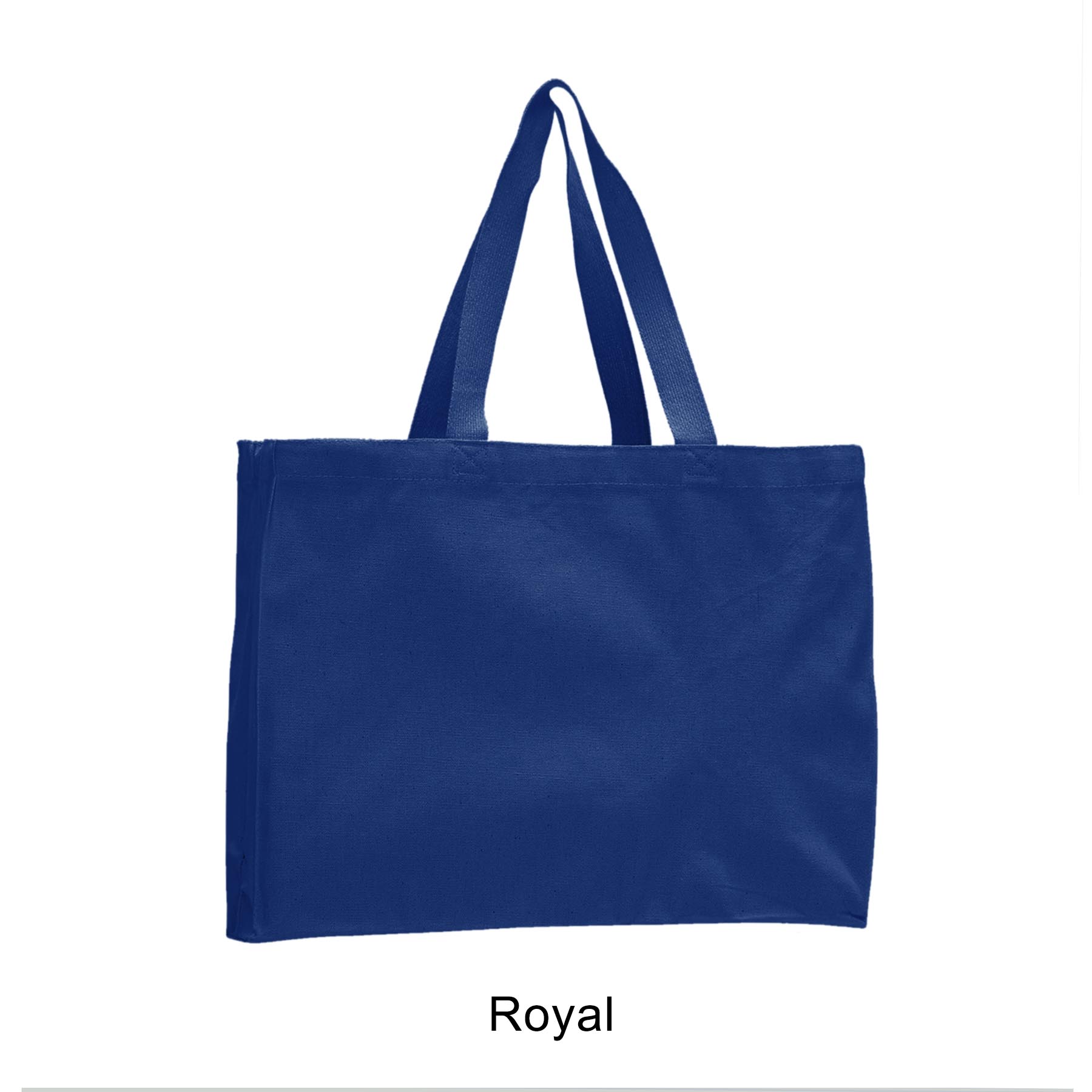 12 oz. Canvas Gusset Tote Bag /w web handles_R107BT 12