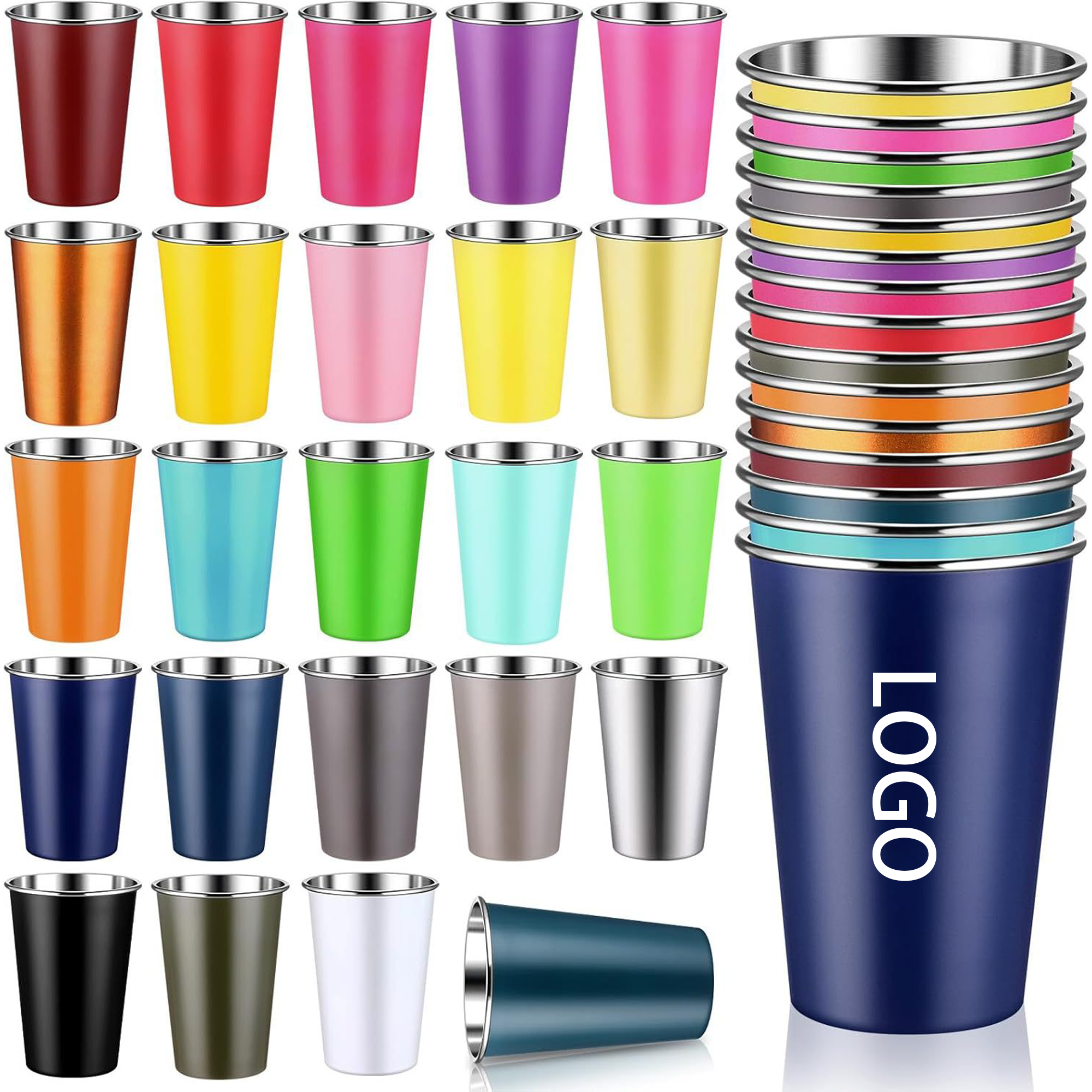 16oz Unbreakable Steel Camping Drinkware 1