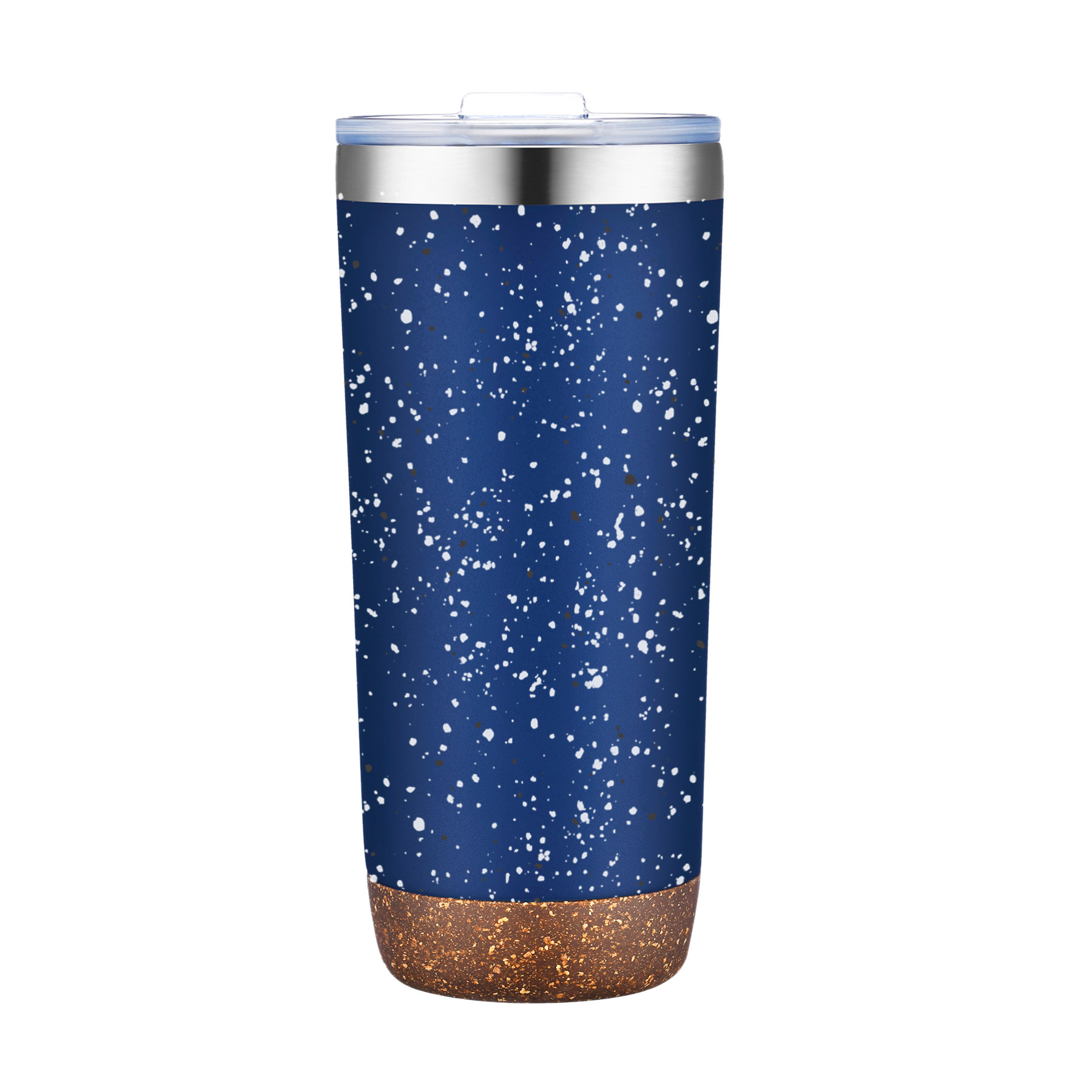 22 oz. Speckled Design Double Wall Steel Cork Bottom Tumbler 7