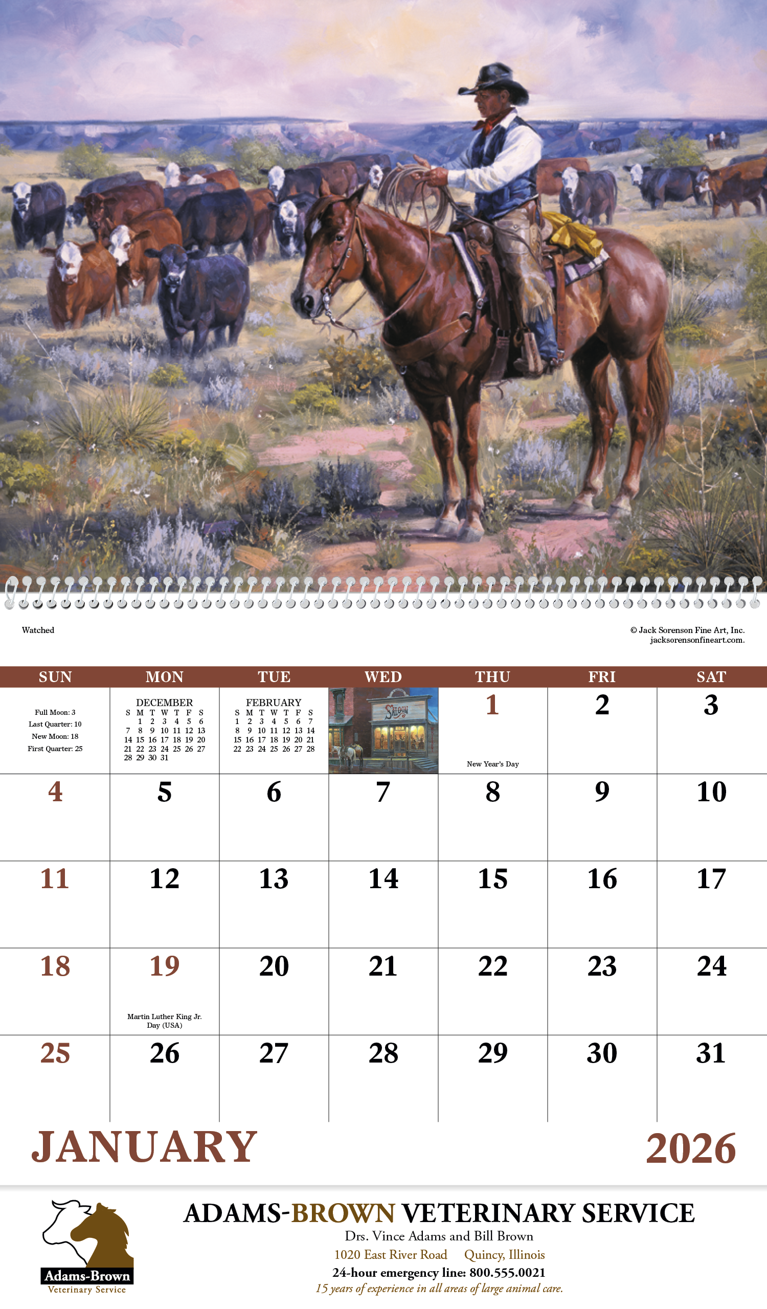 Good Value™ Western Frontier - Spiral Calendar 9