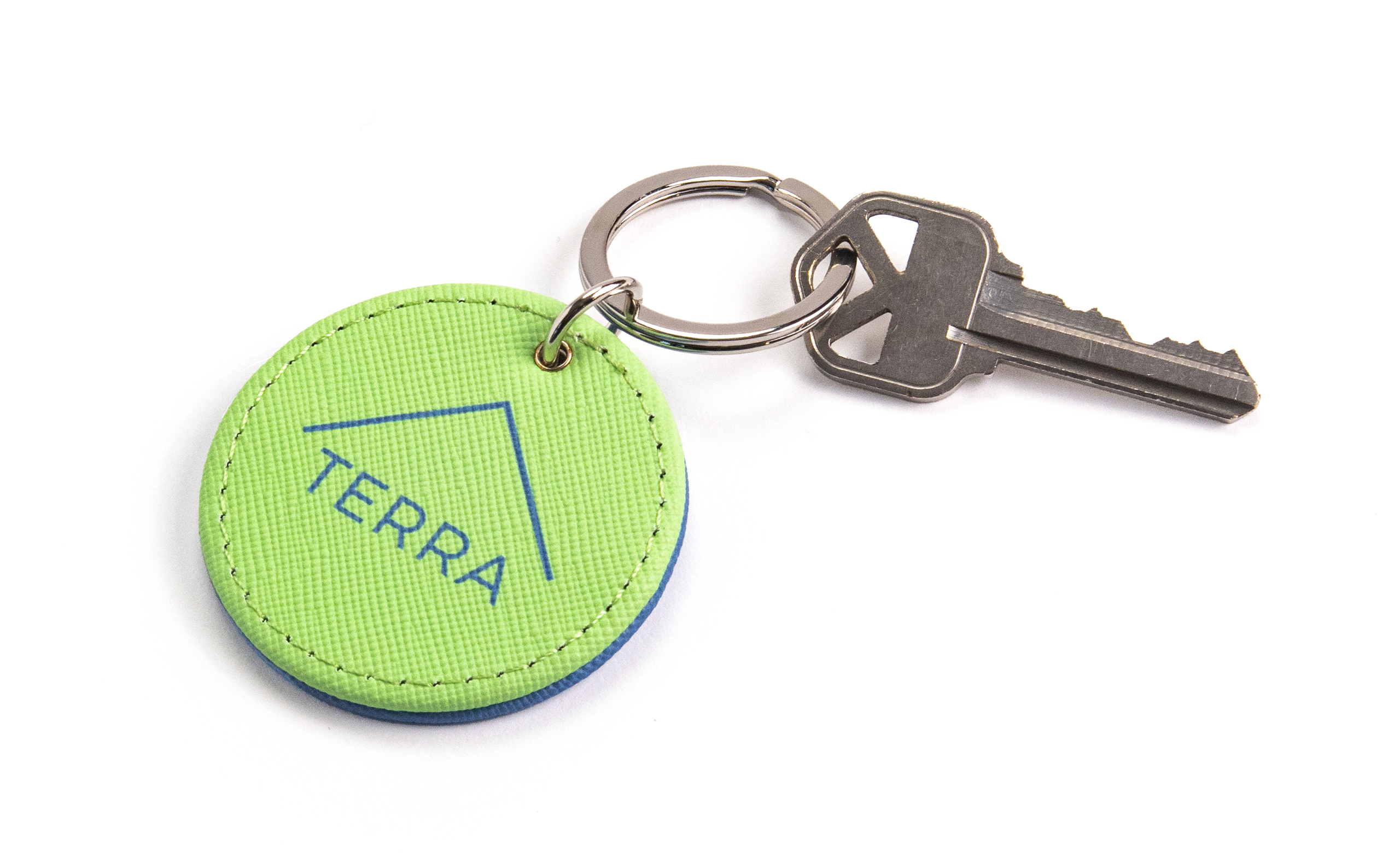 LVL Vegan Leather Round Keychain