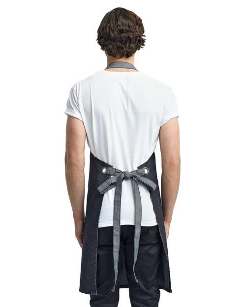 Domain Contrast Denim Bib Apron - RP127 10