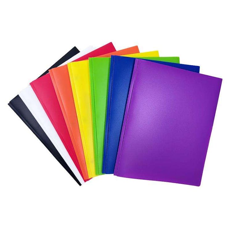 BigBox 2 Pocket Poly Folder With Prongs - Assorted