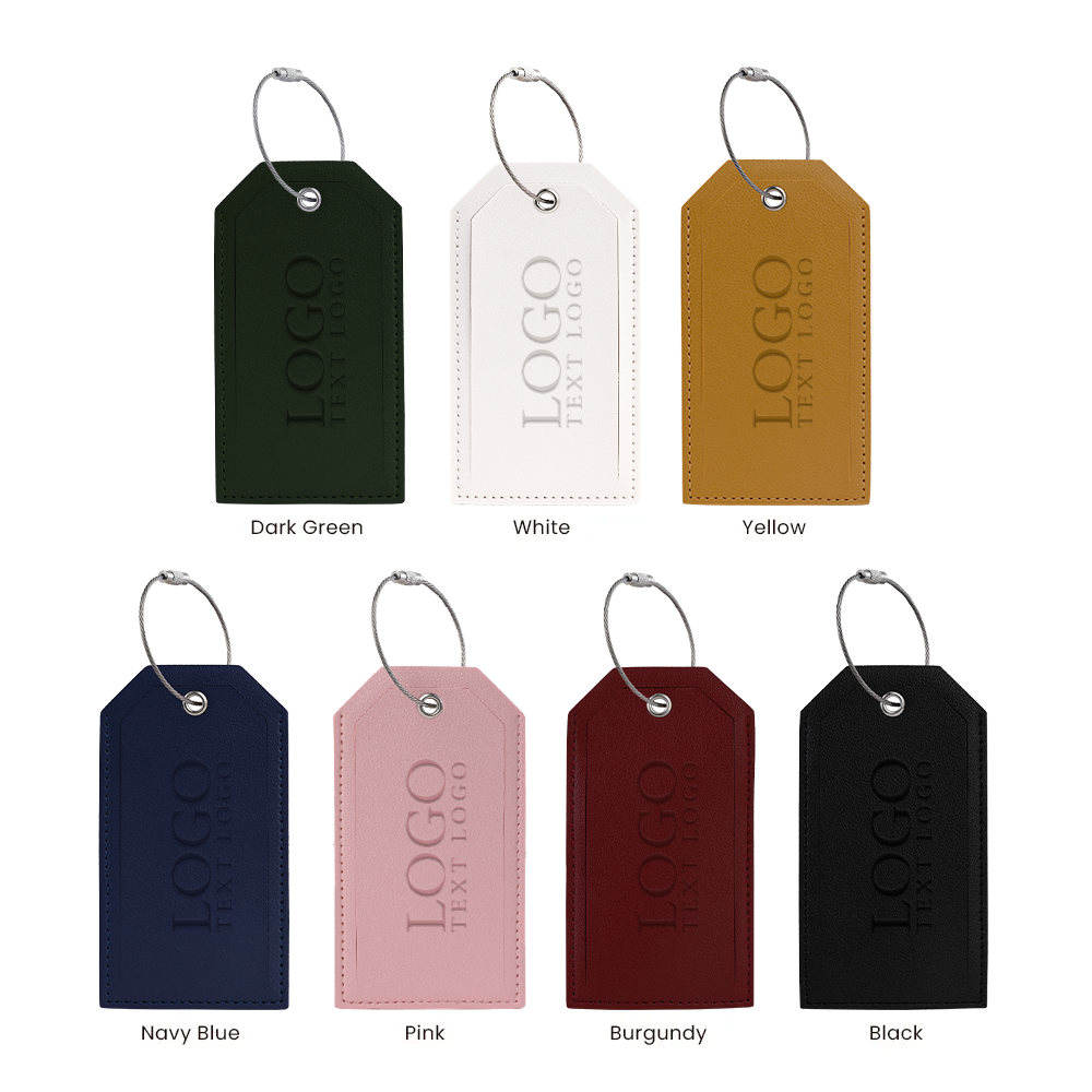 Soft Vegan Leather Luggage Tag 12