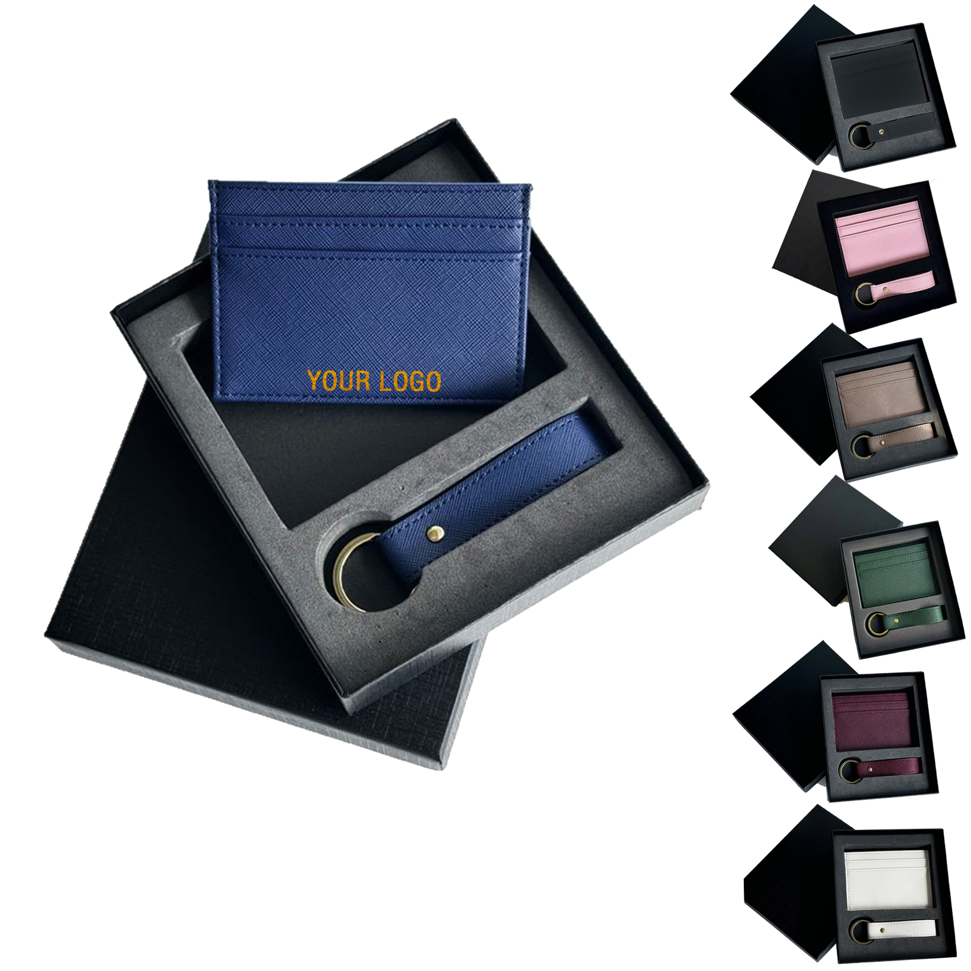 MOQ 10 PCS Multi-Card Wallet Keychain Set 2