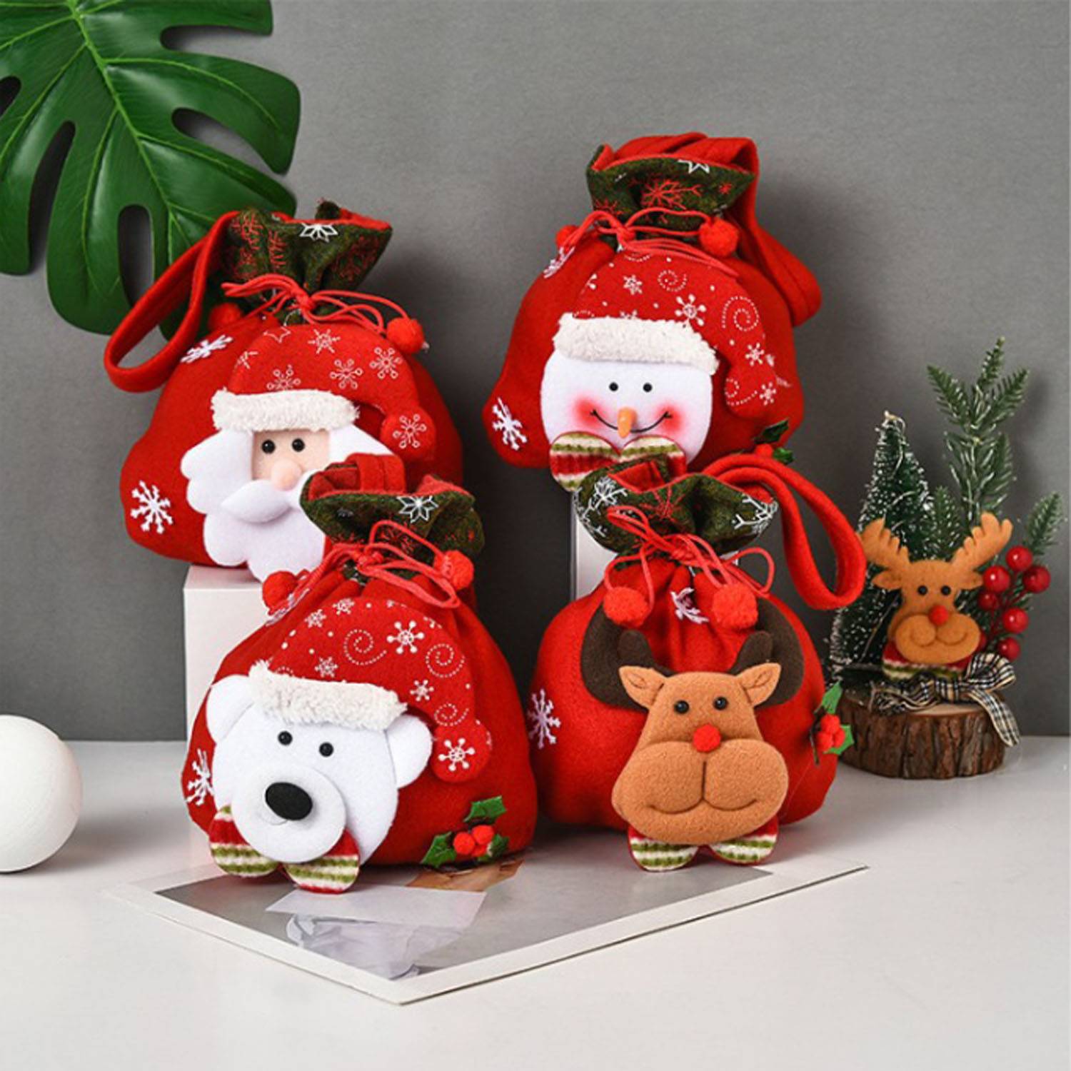 Christmas Drawstring Gift Bags 7